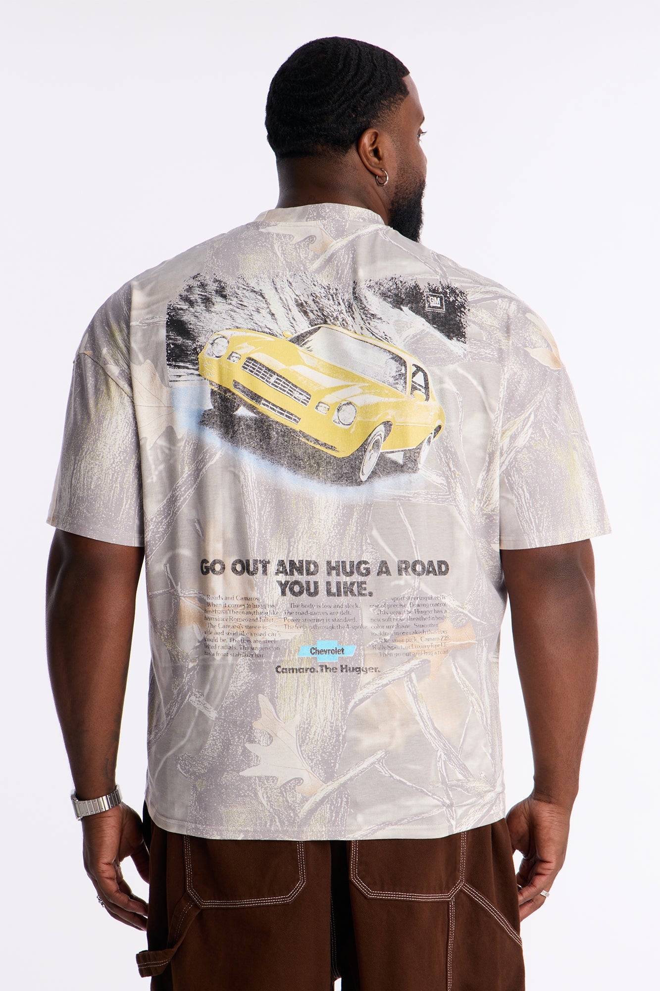 Chevy Camaro Woodland Camo Short Sleeve Tee - Camouflage