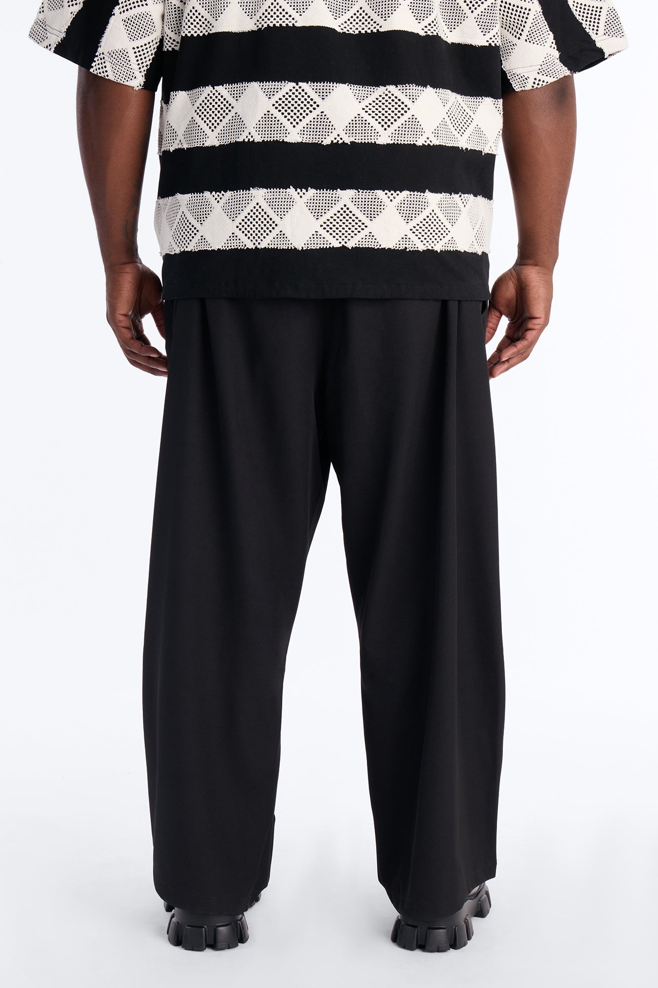 Baggy Pearson Wave Trouser - Black