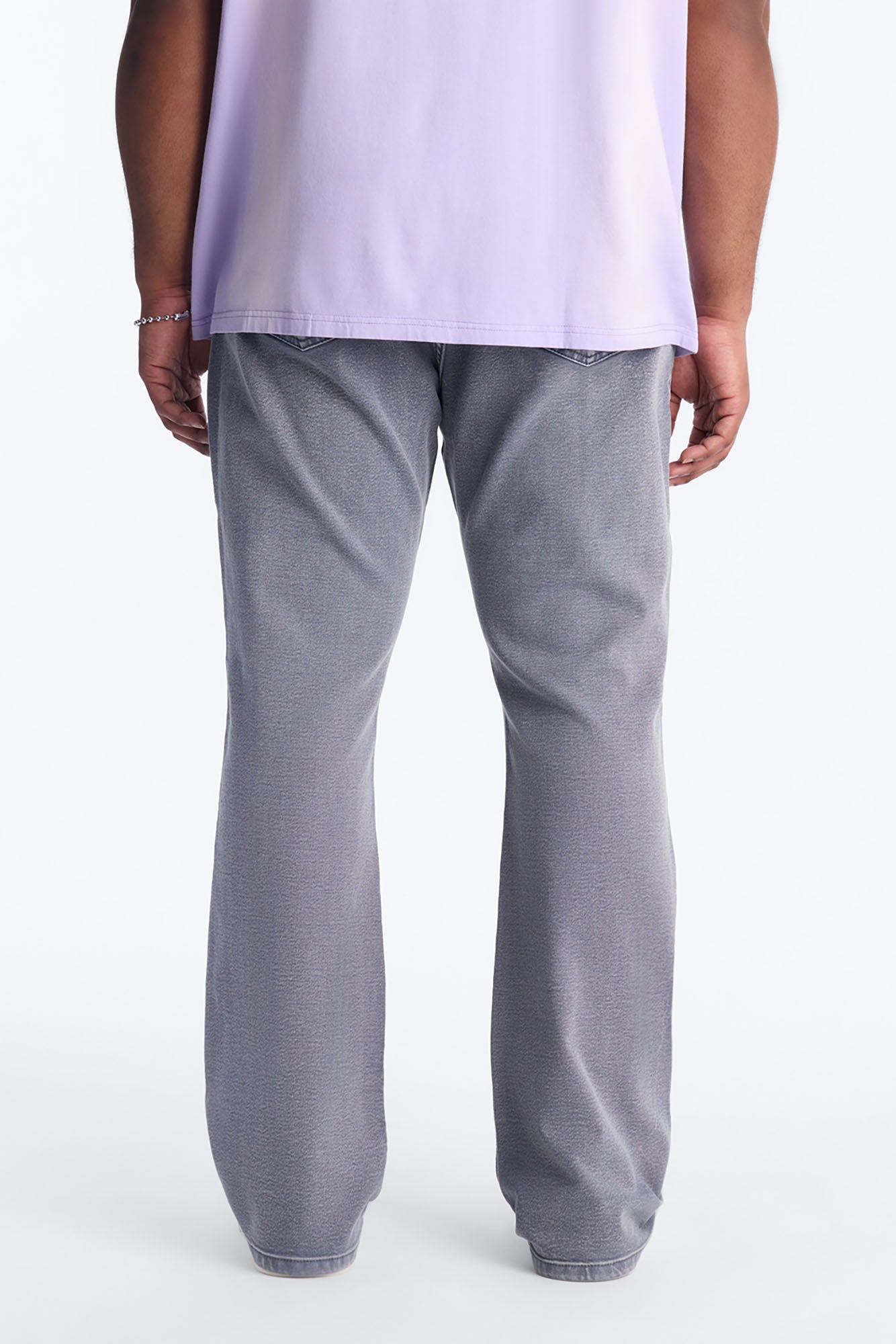 Stacked Skinny Flare Bare With Me Jean - Grey