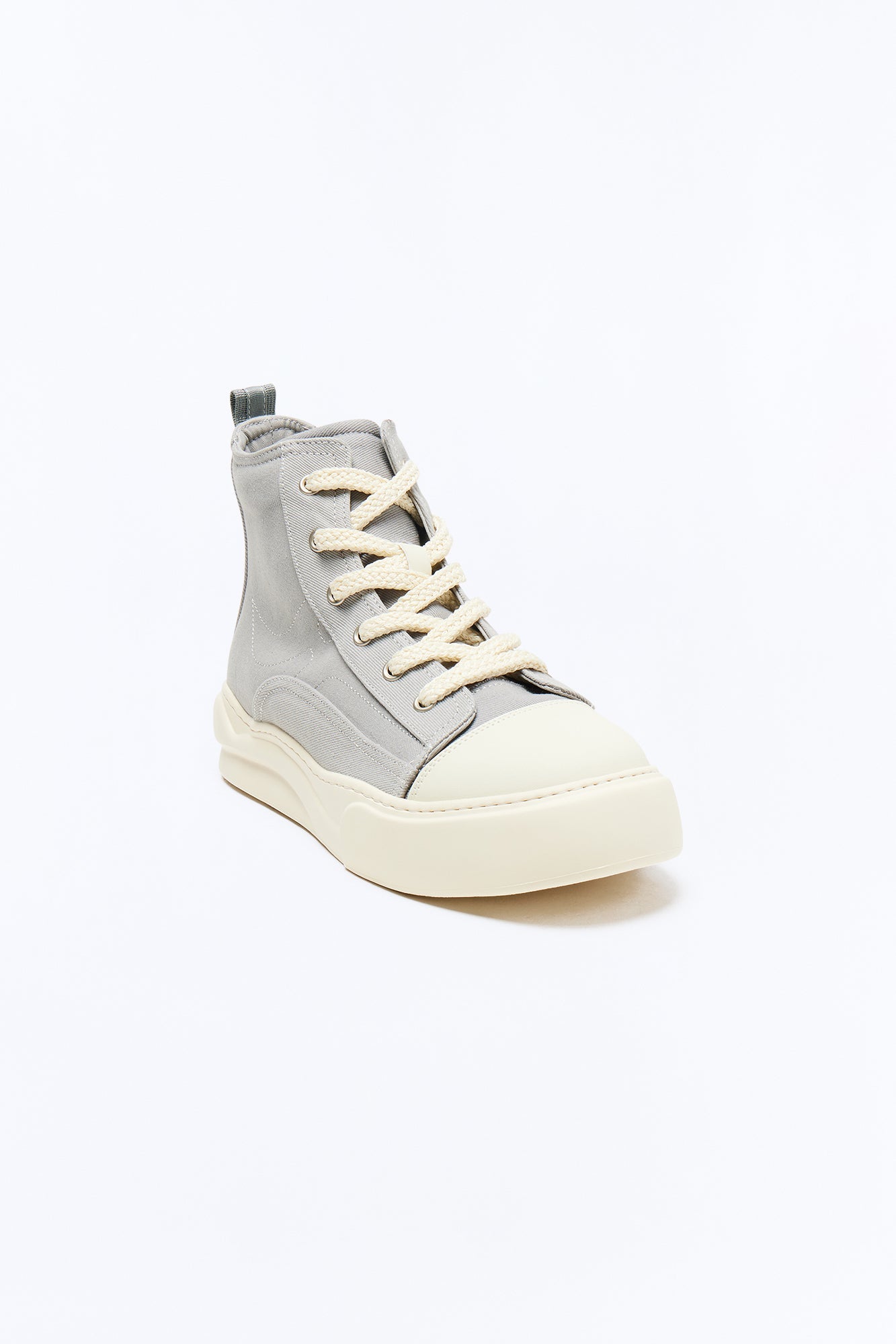 City Stride Canvas Chunky Hight Top Sneaker - Grey