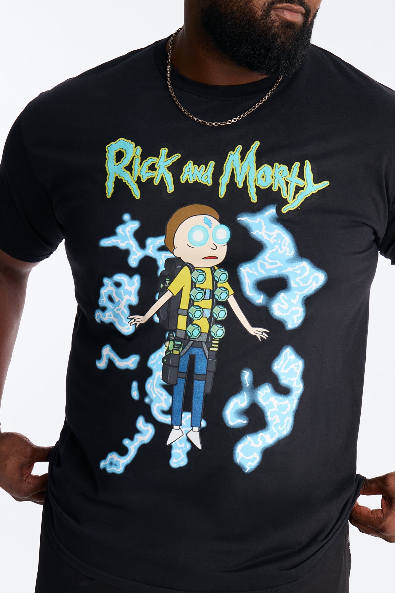 Rick And Morty RICK HAS THE POWER Short Sleeve Tee - Black