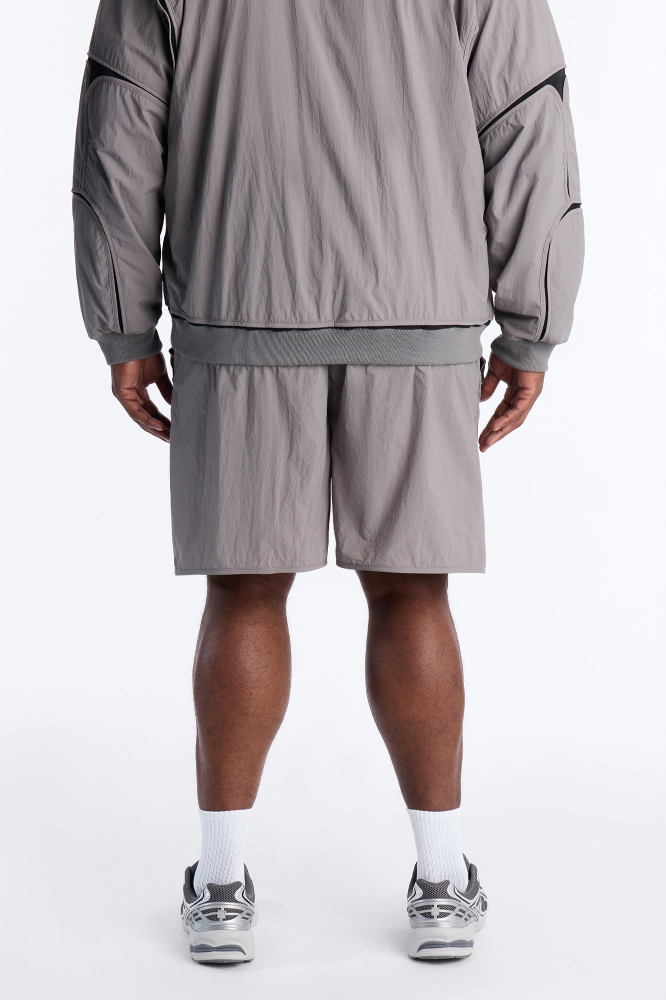 Relaxed Courtside Mesh Paneled Short - Charcoal