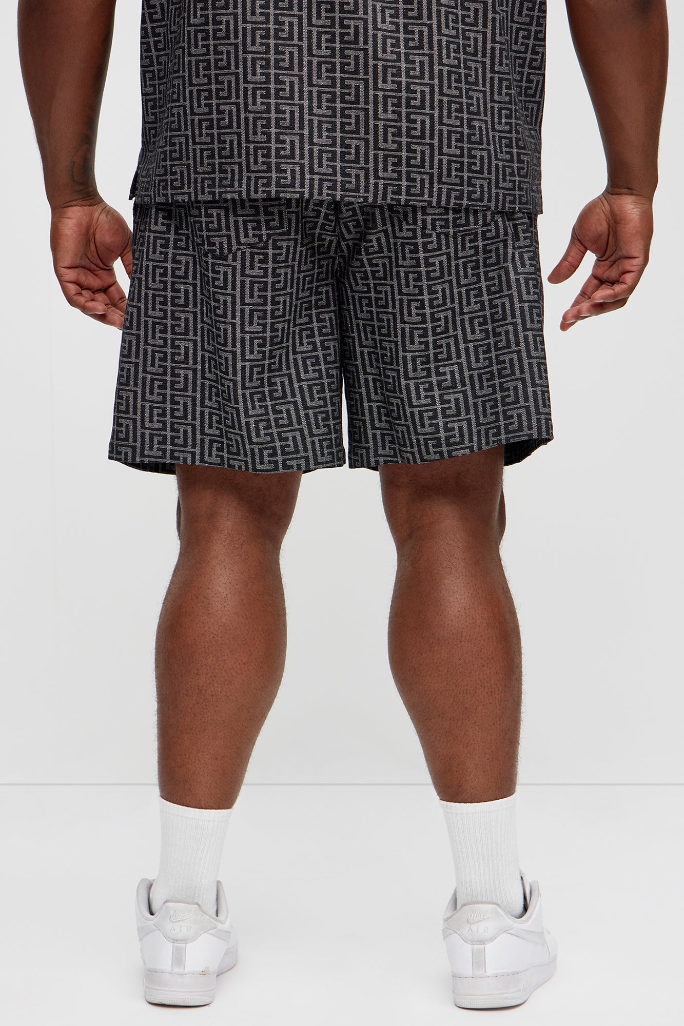 Fallon Jacquard Relaxed Shorts - Charcoal