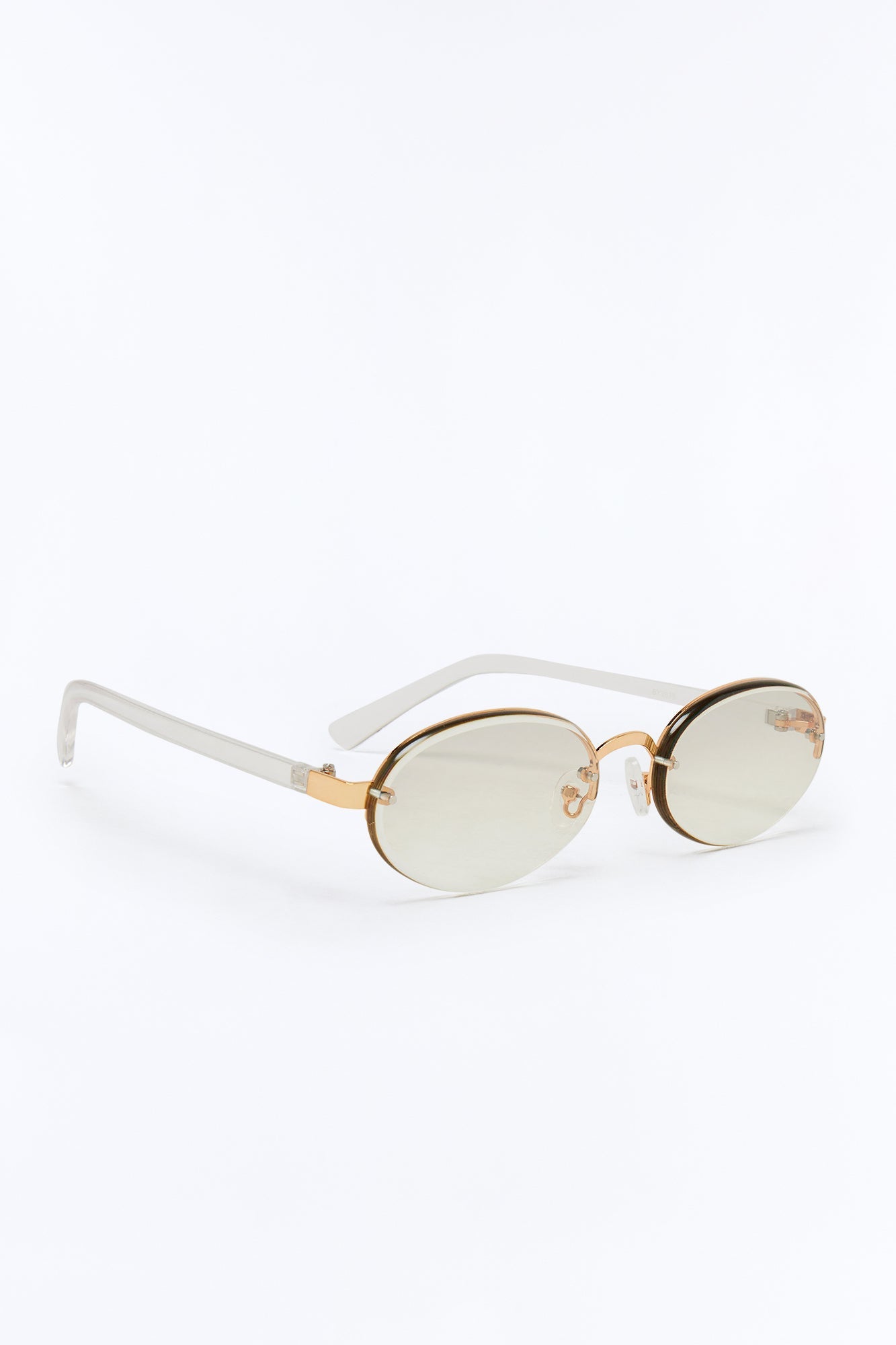 Groovy Curves Sunglasses - Gold/Clear