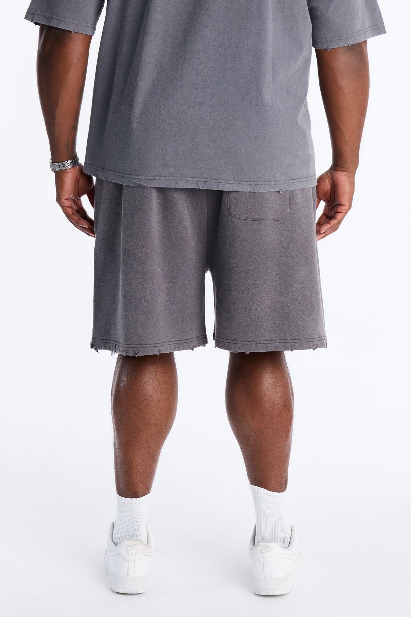 Space Jam Monstars Duo Puff Print Sweat Shorts - Charcoal