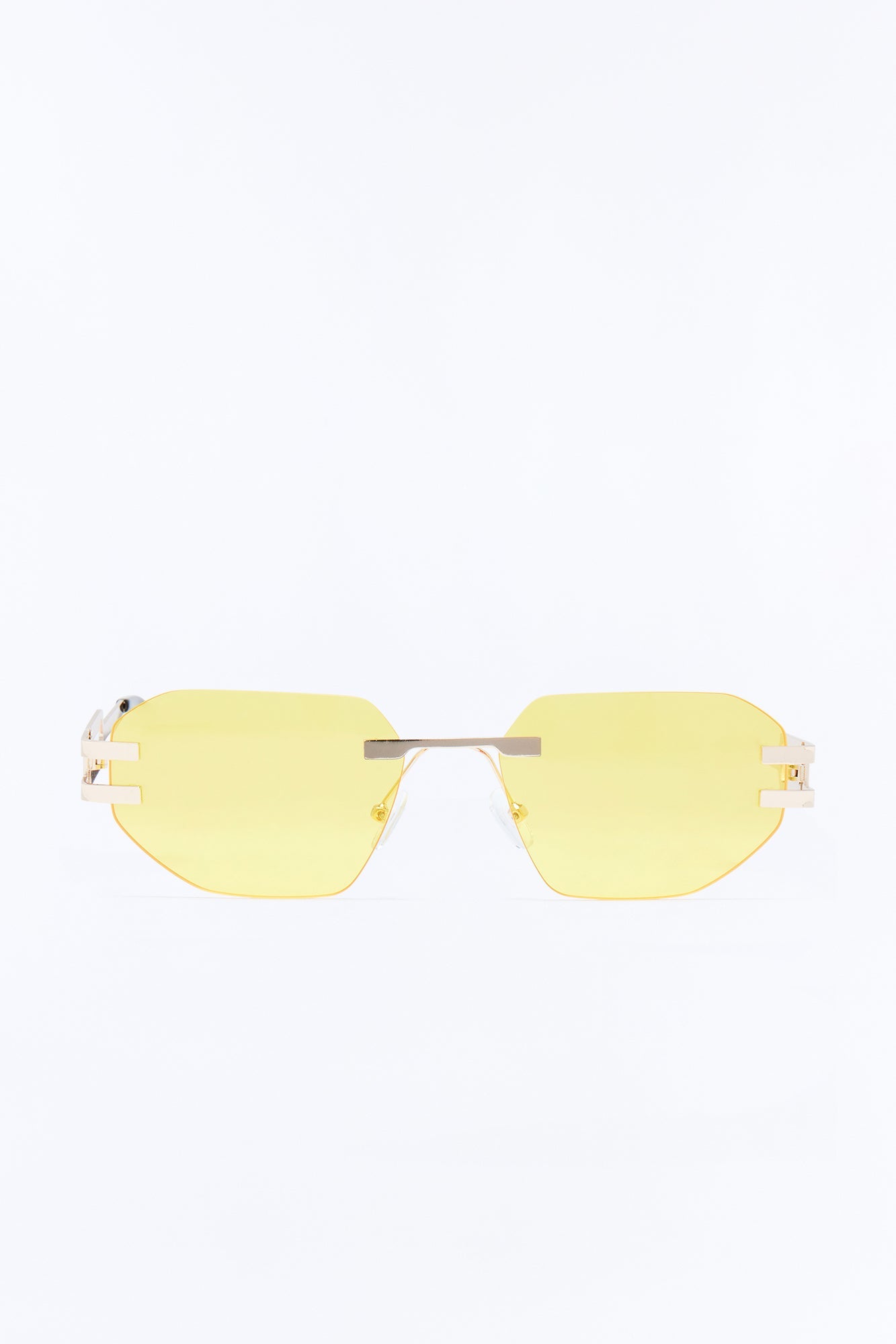 Statement Angular Sunglasses - Yellow