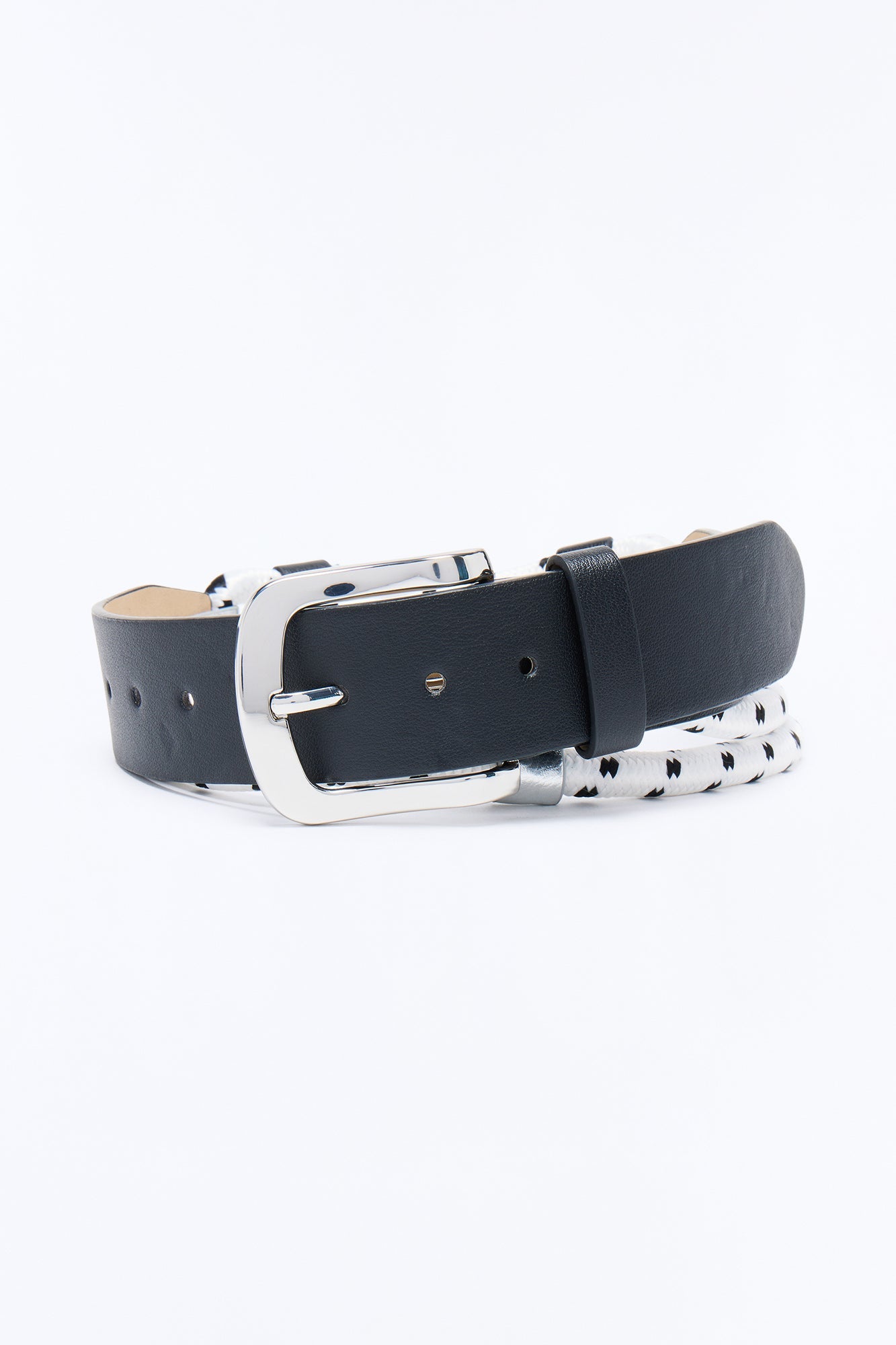Utility Adjustable Bungee Cord Belt - White/combo