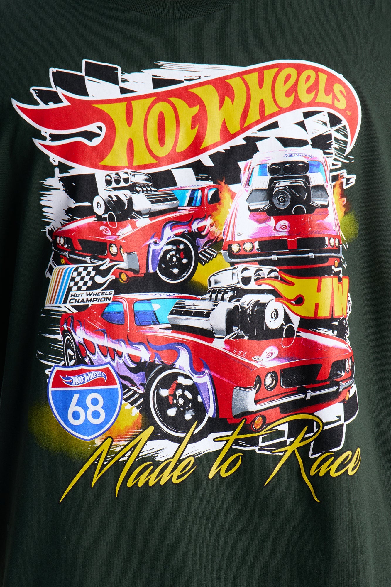 Hot Wheels Made To Race Short Sleeve Tee - Hunter Green