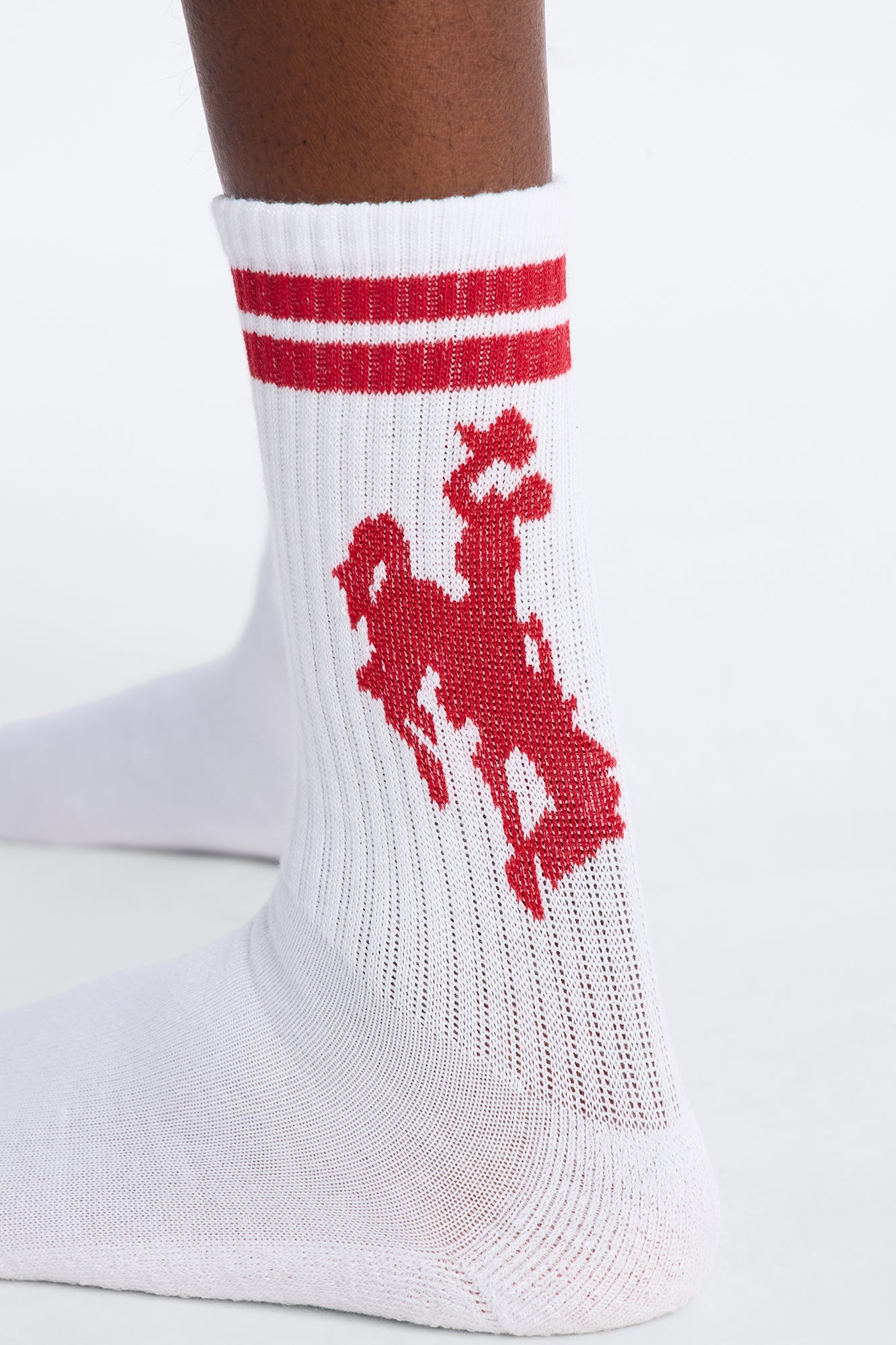 Out West Solid Graphic Crew Socks 2 Pack - White/combo