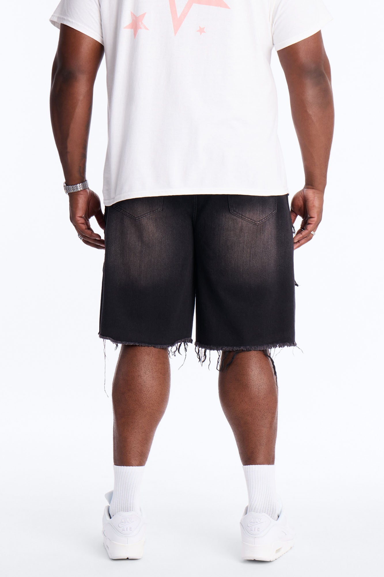 Relaxed Jeweled Havoc Denim Short - Black