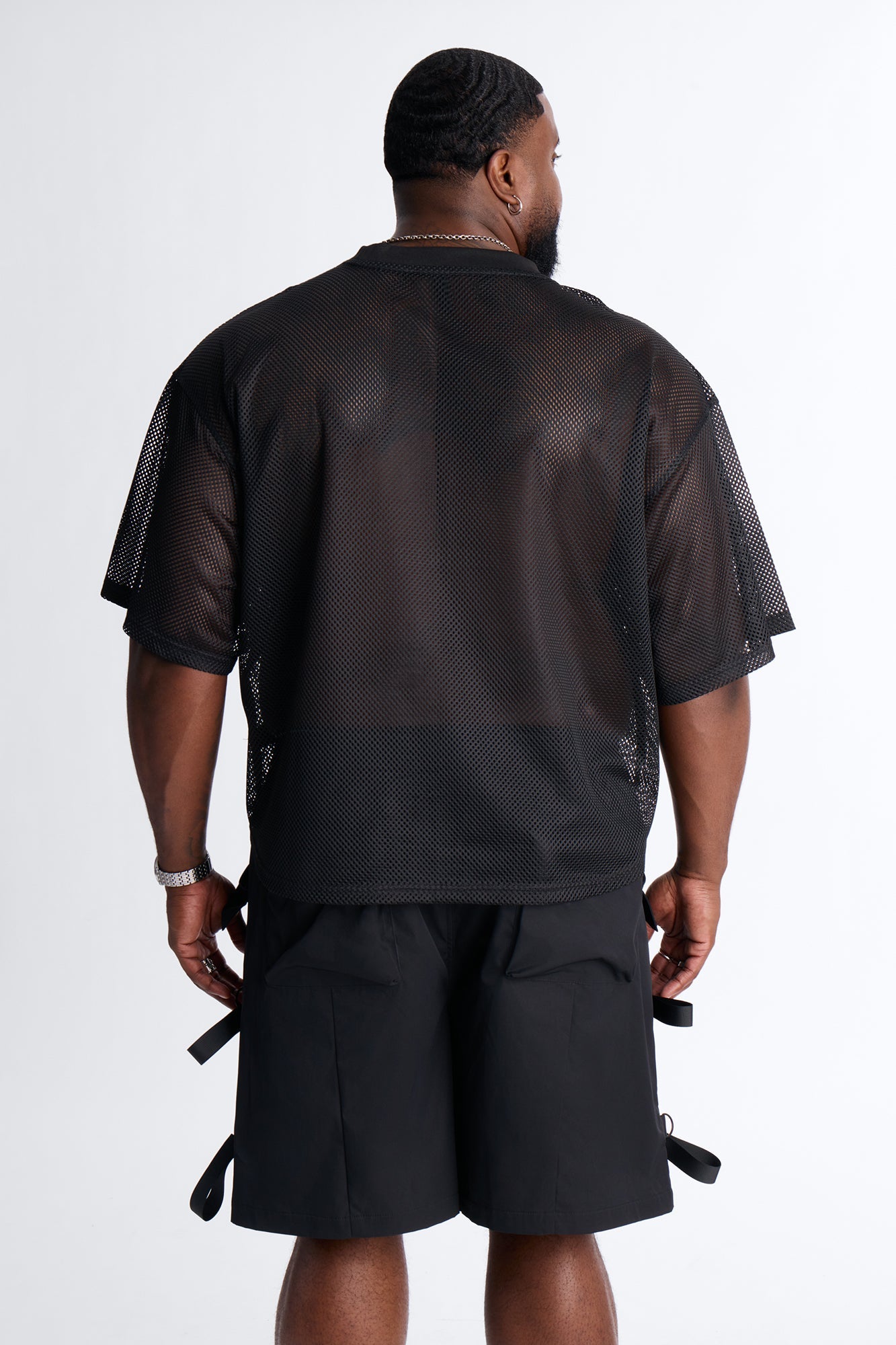 Soulmate Open Hole Mesh Top - Black