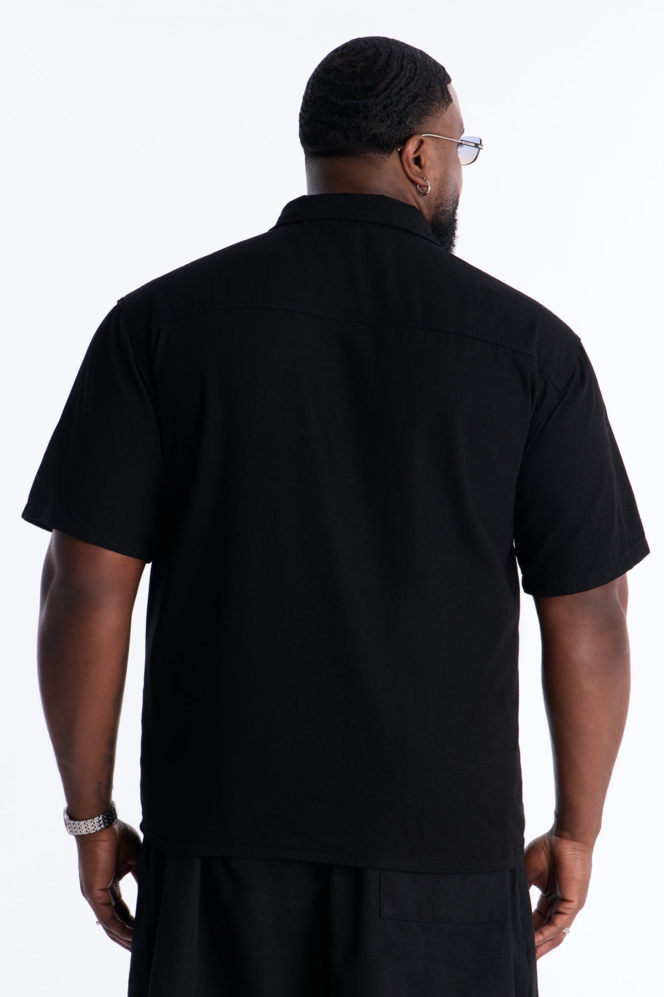 Apex Stud Button Up Shirt - Black