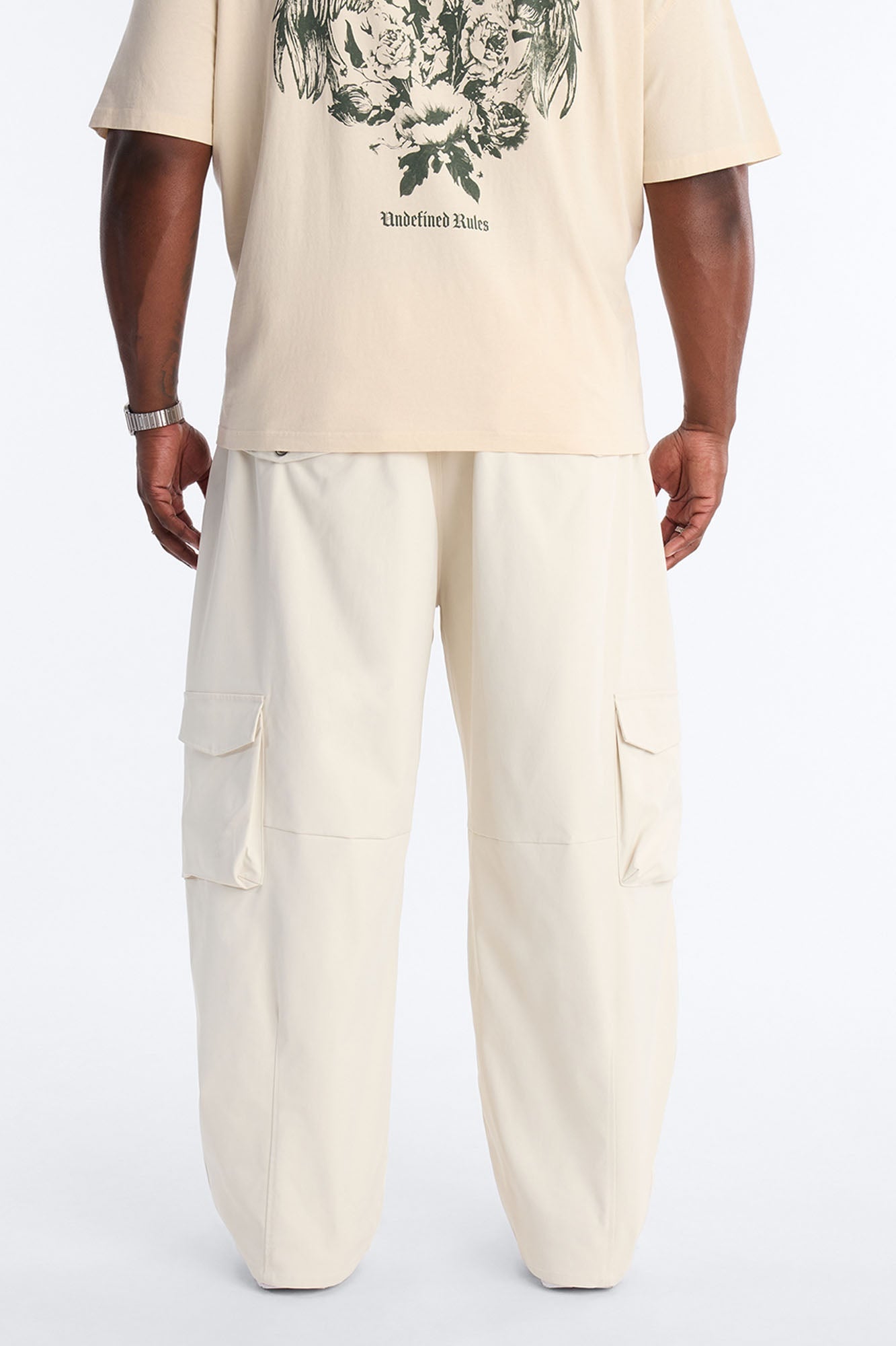 Barrel Fit Node Cargo Pant - Cream