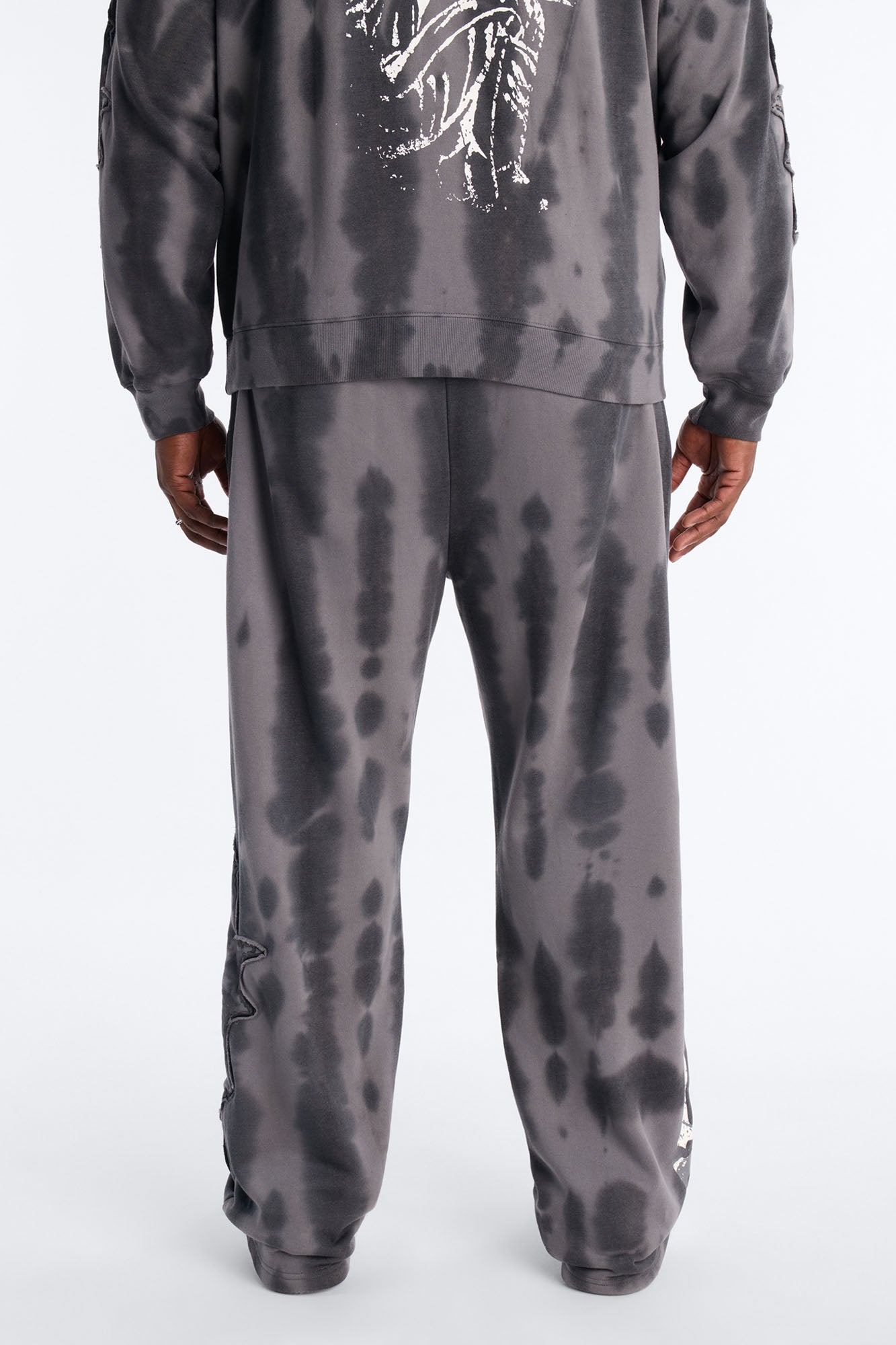 Baggy Von Dutch Outlaw Raw Edge Sweatpants - Charcoal