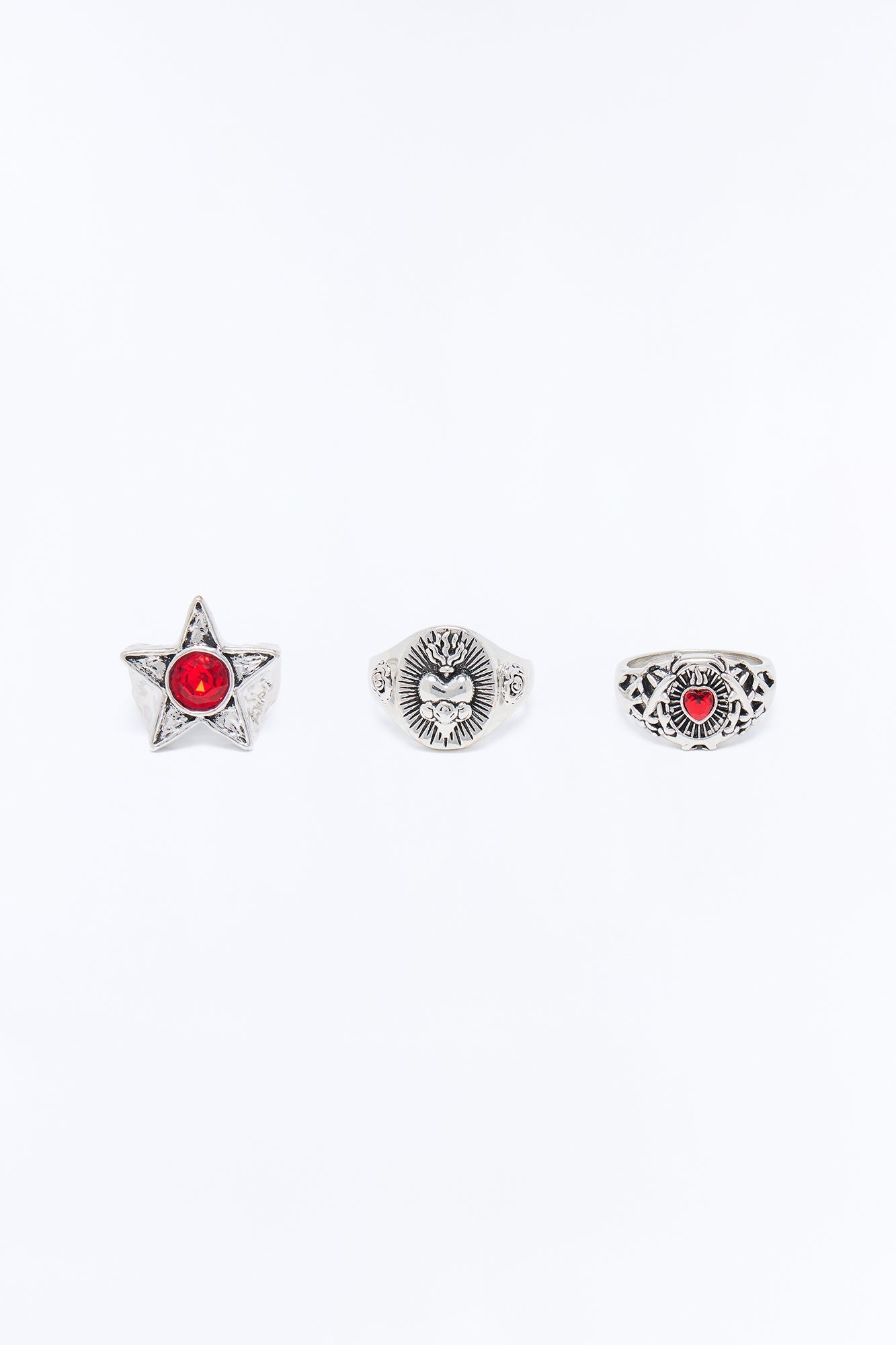 Love Havoc Multi Size Ring Set - Silver