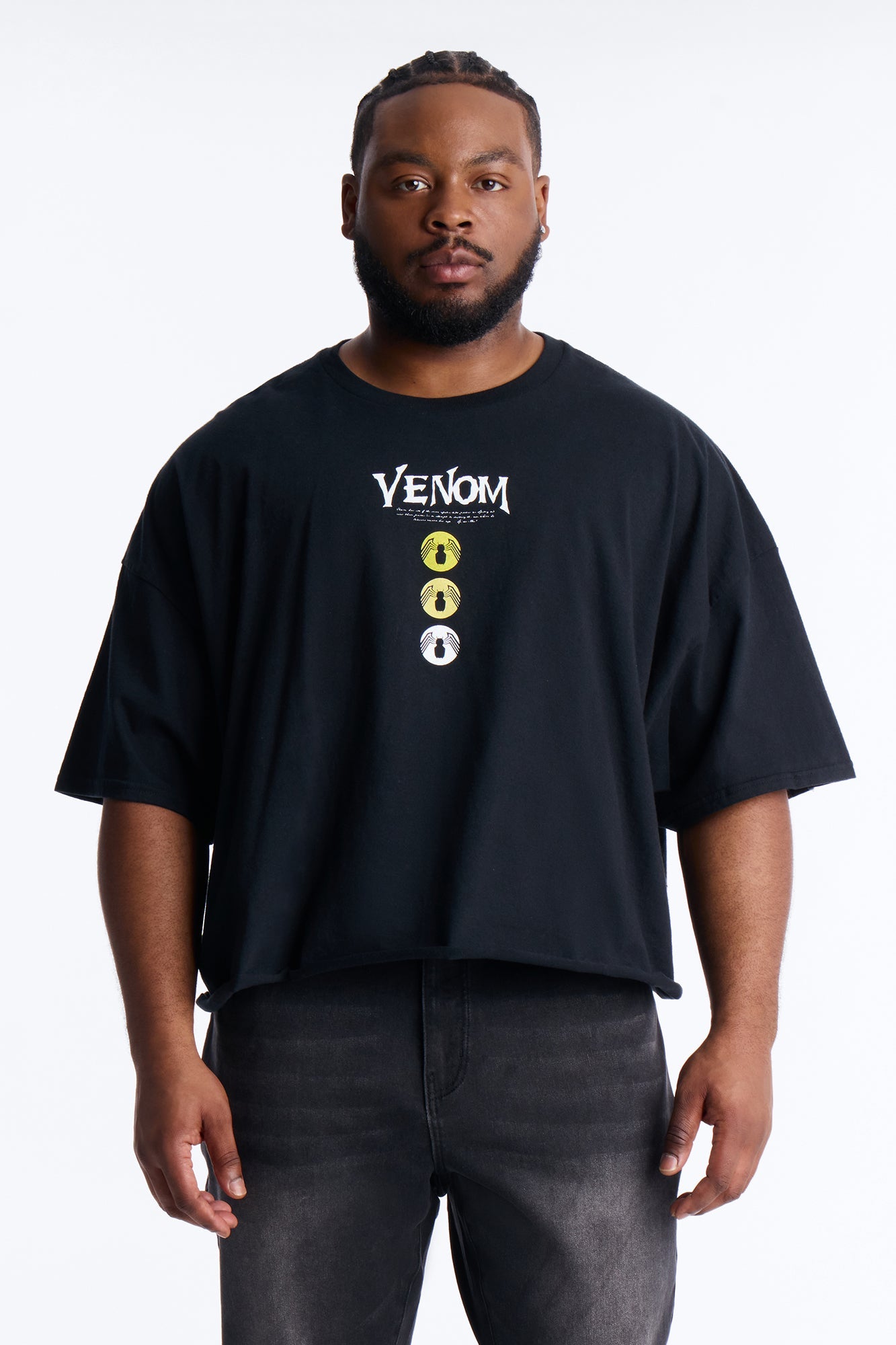 Venom The Anti Hero Boxy Short Sleeve Tee - Black