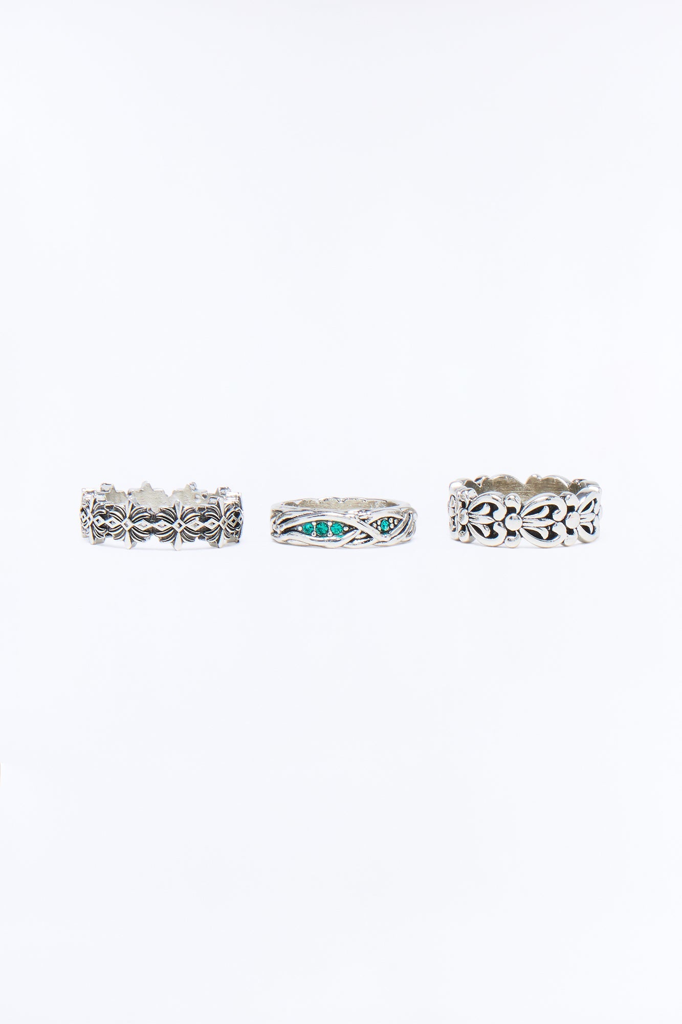 Wrapped In Envy Multi Size Ring Set - Silver