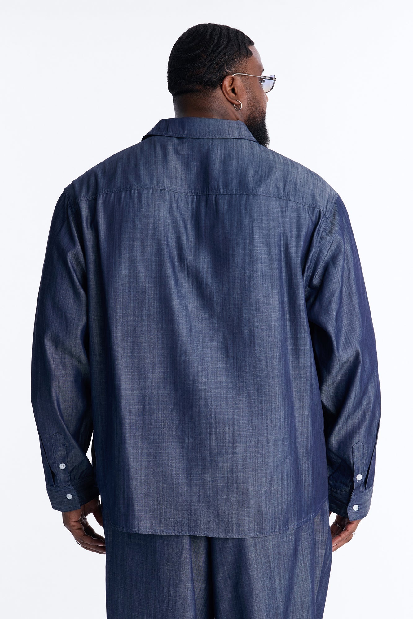 Mercer Gates Relaxed Button Up Shirt - Indigo