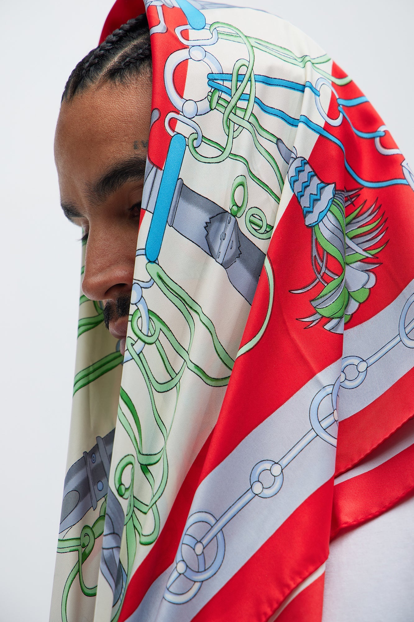 Double Edge Sword Bandana - Red/combo