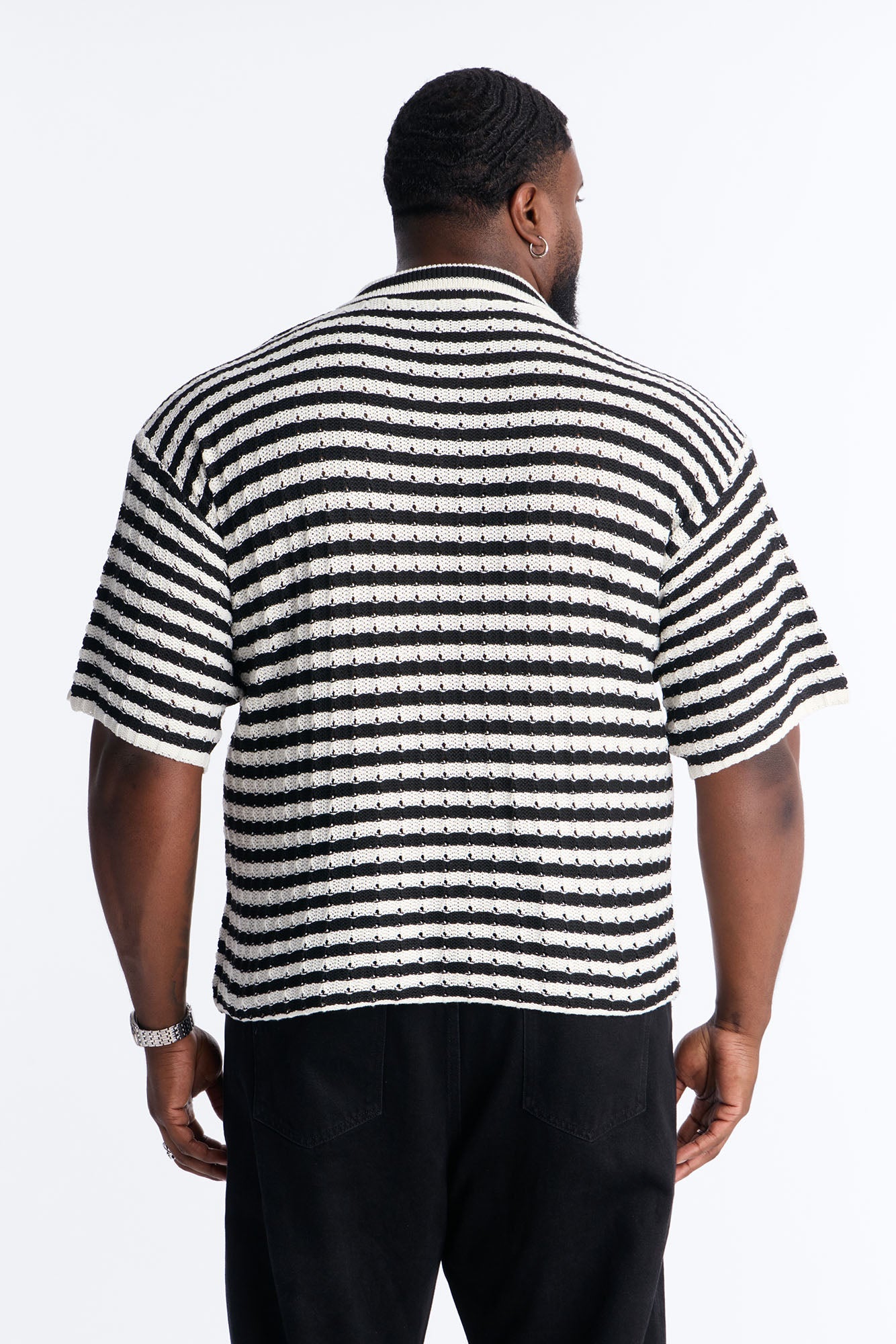 Relaxed Regatta Stripe Polo - Black