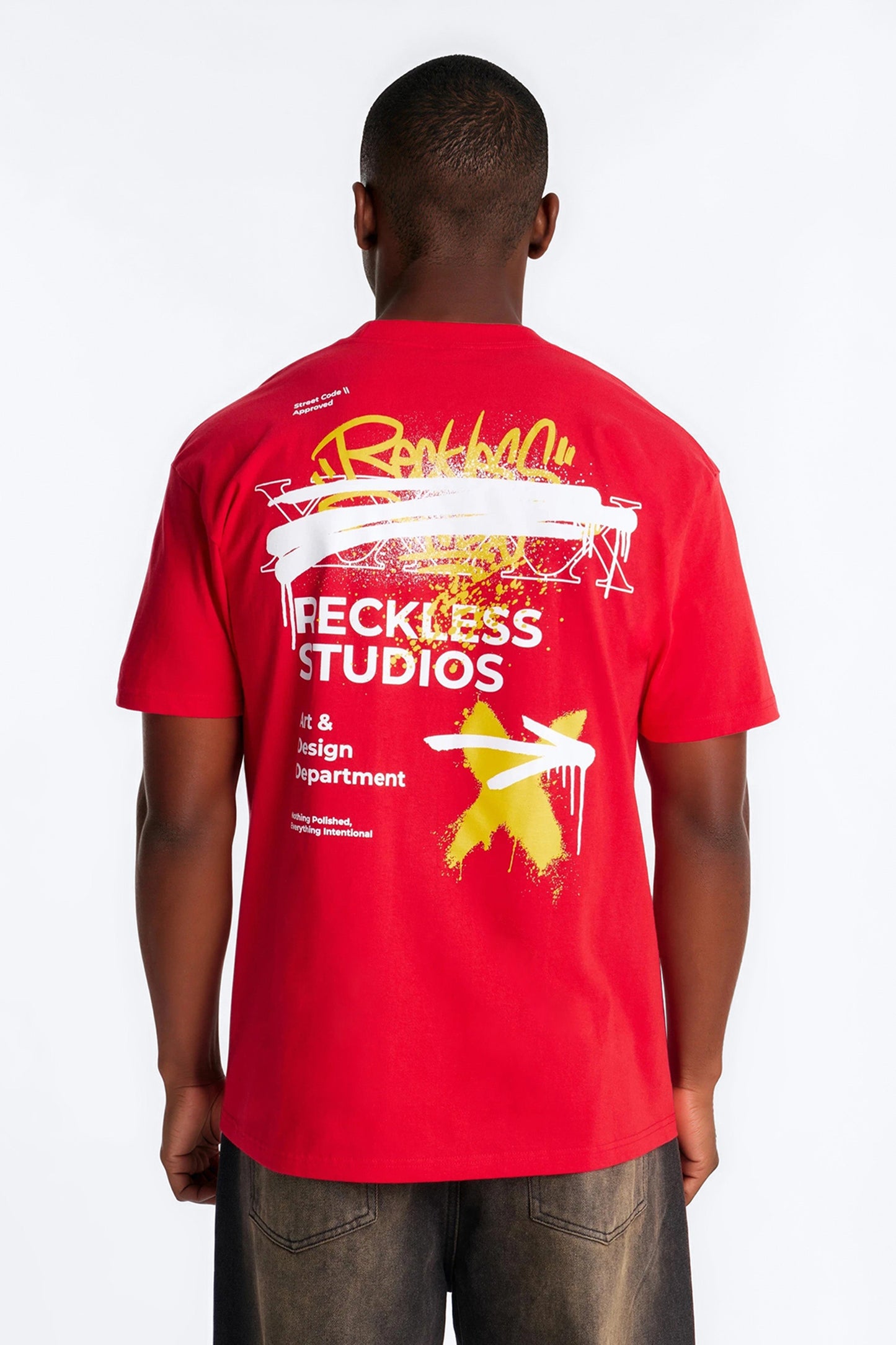 Reckless Studio Oversized Short Sleeve Tee - Red