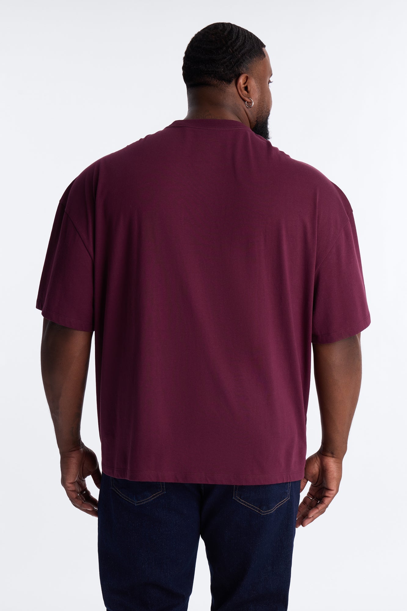 Von Dutch Cowboy Boxy Short Sleeve Tee - Burgundy
