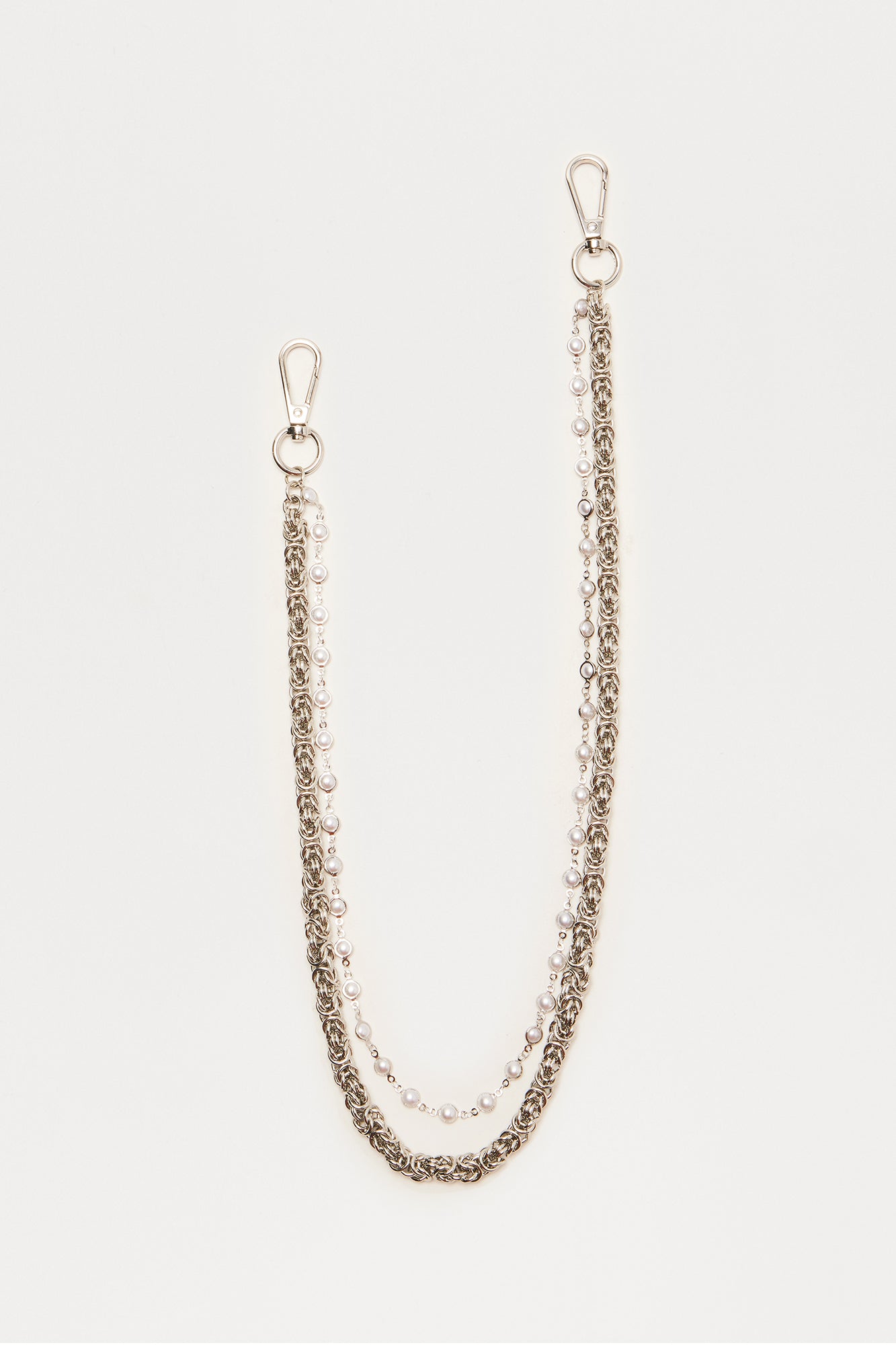 Bayview Beaded Pants Chain - Silver