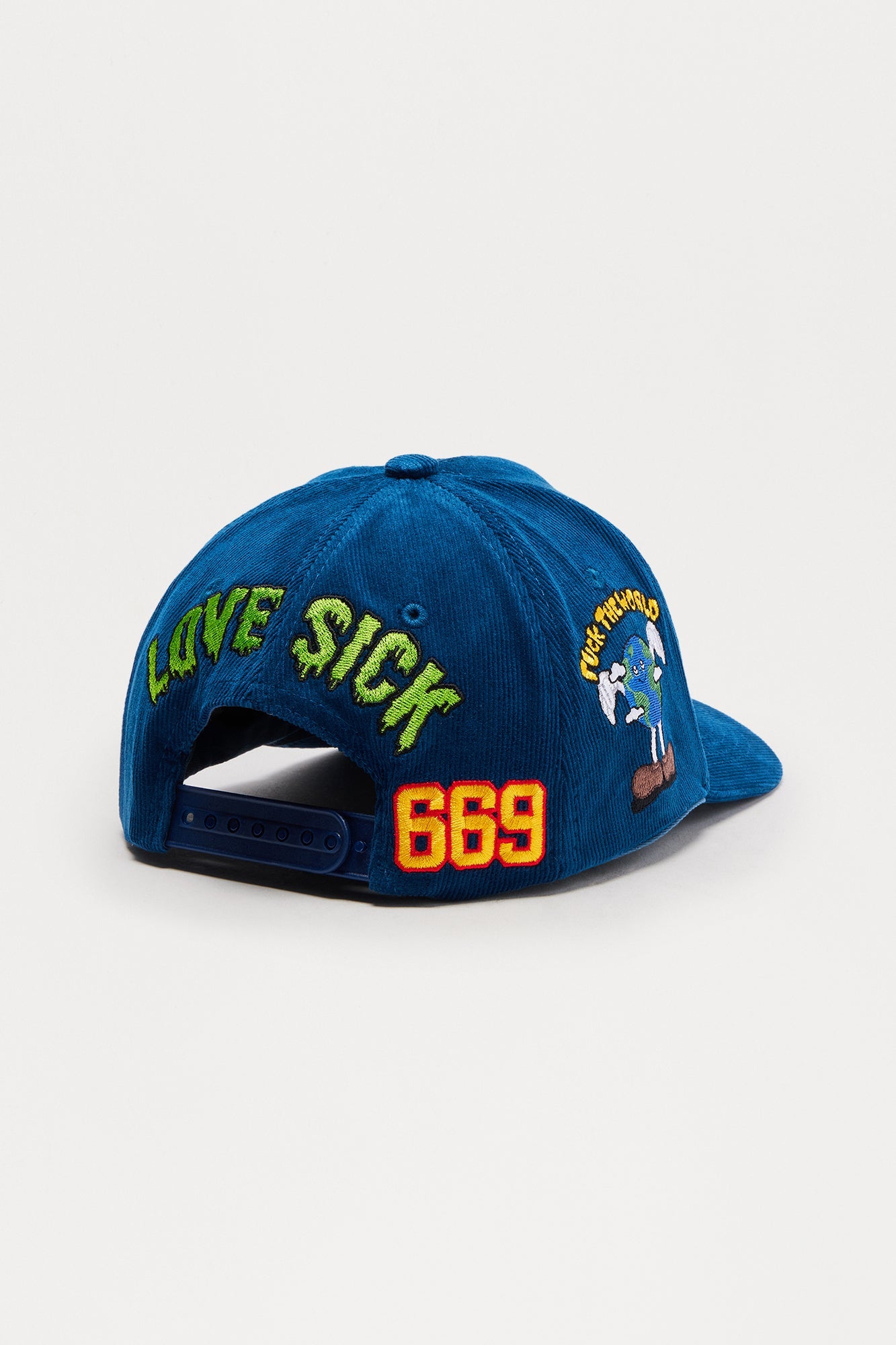 Love Sight Corduroy Snapback Hat - Navy