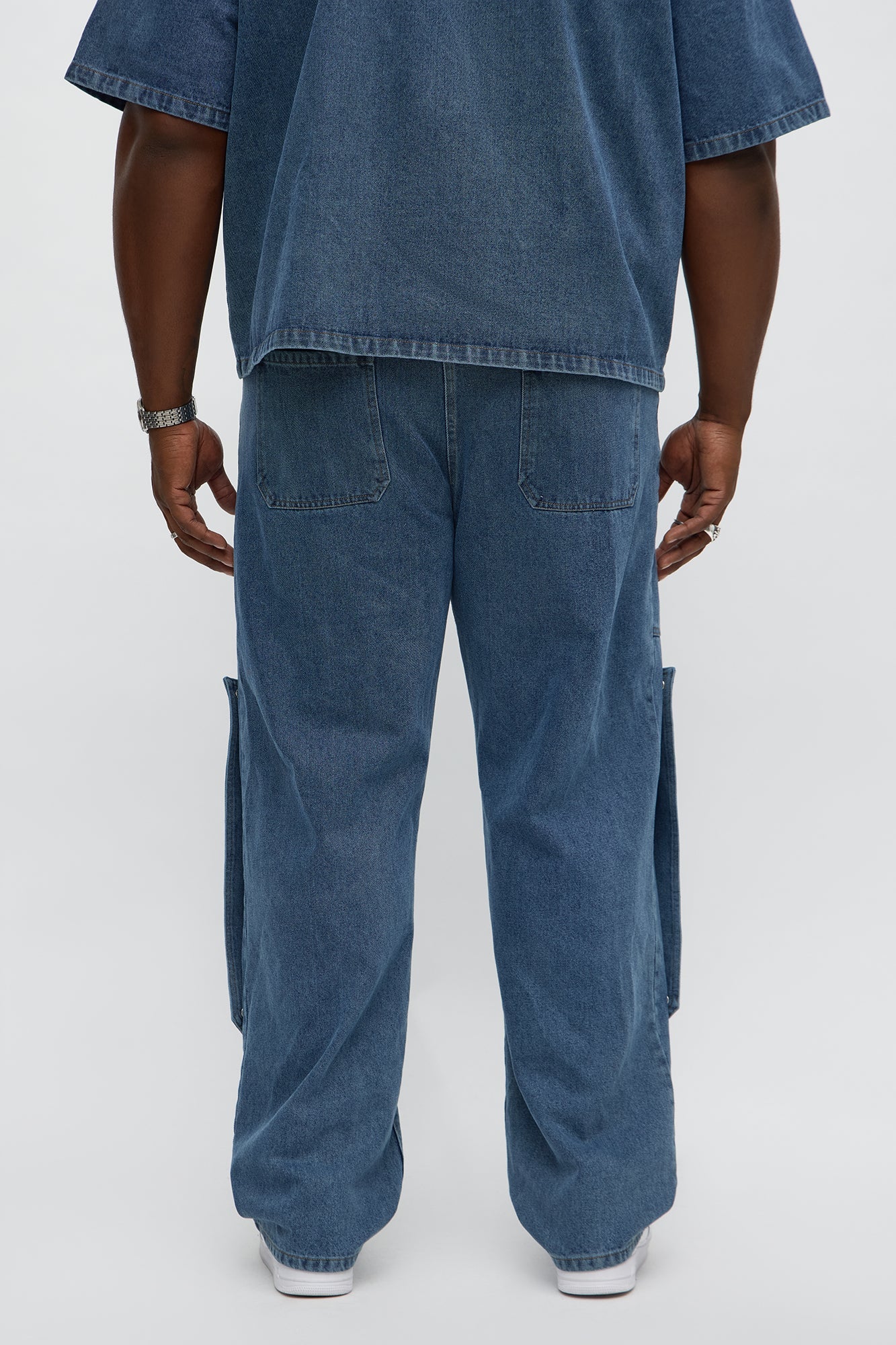 Straight Utility Snap Panel Jean - Dark Wash