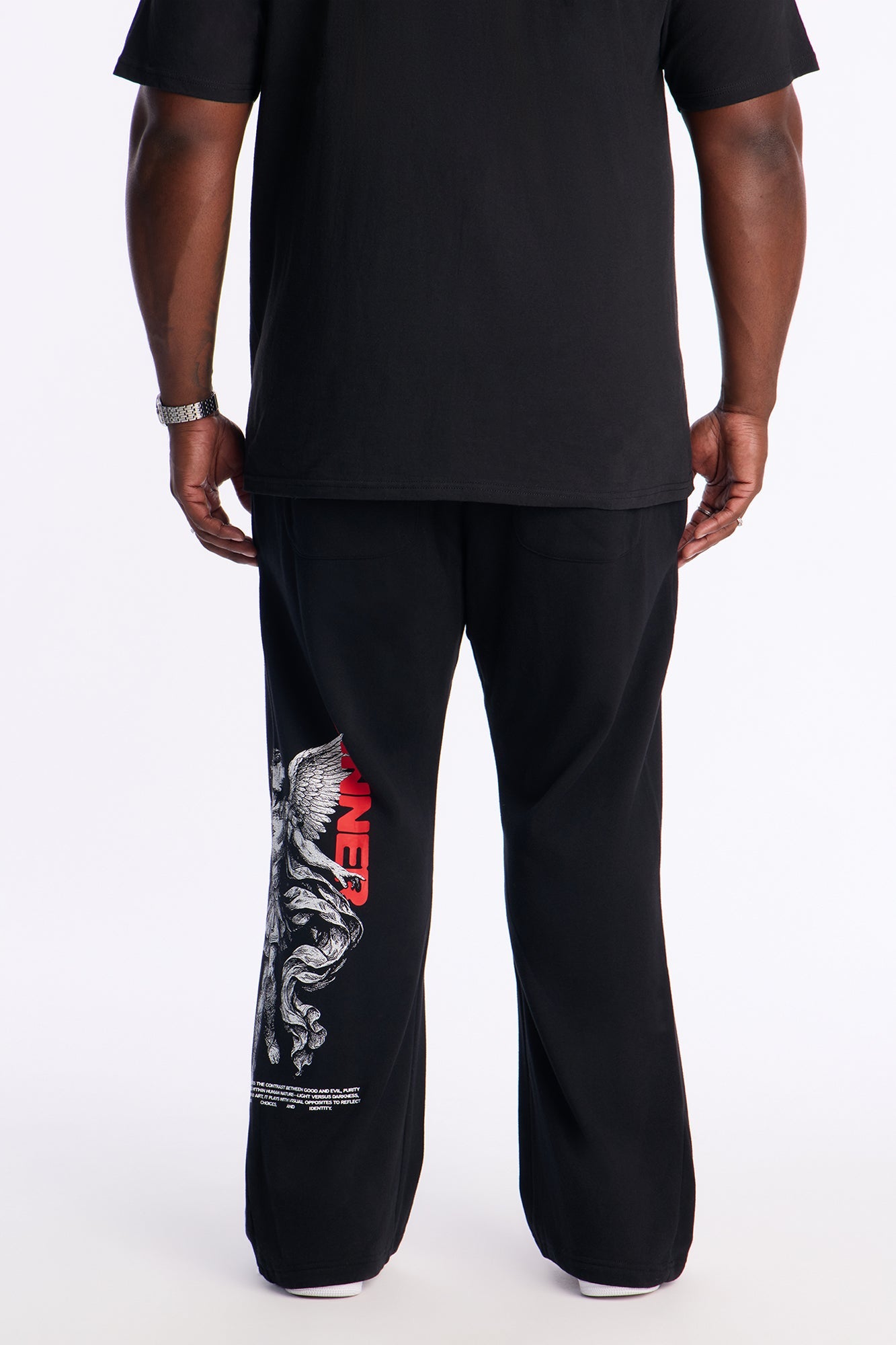 Saint Or Sinner Flared Sweatpants - Black