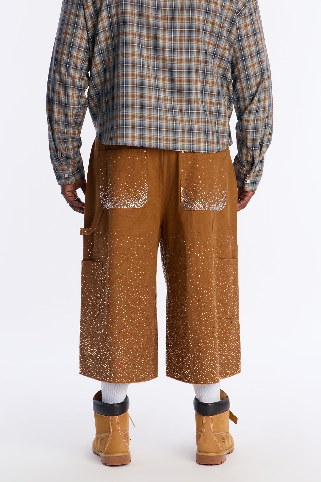 Extreme Baggy Flashing Lights Short - Tan
