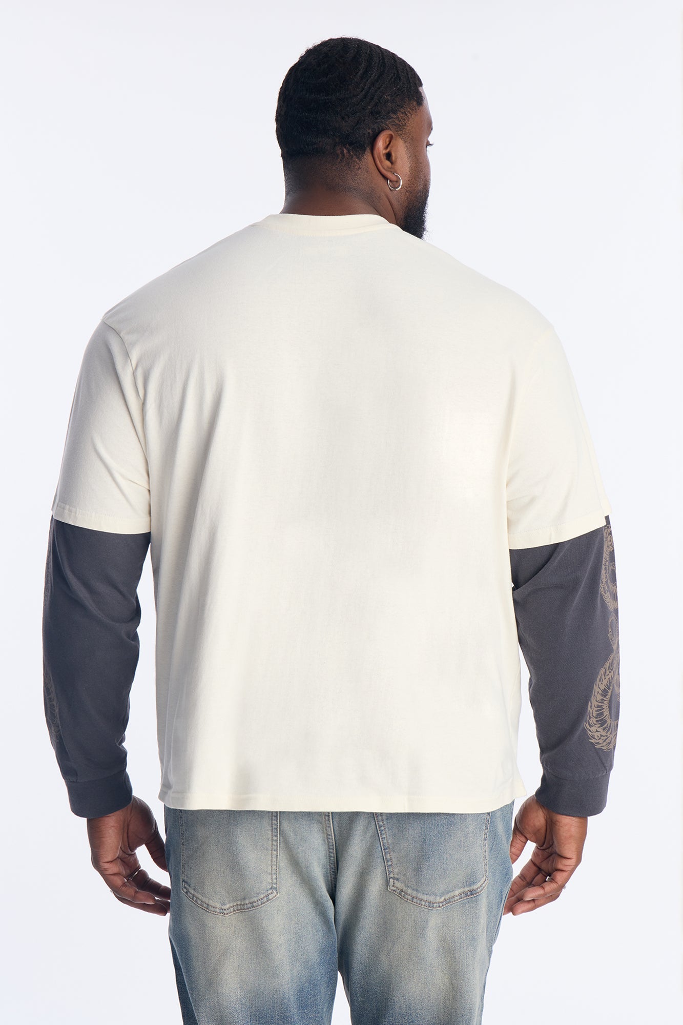 King Type Shii 2fer Long Sleeve Tee - White