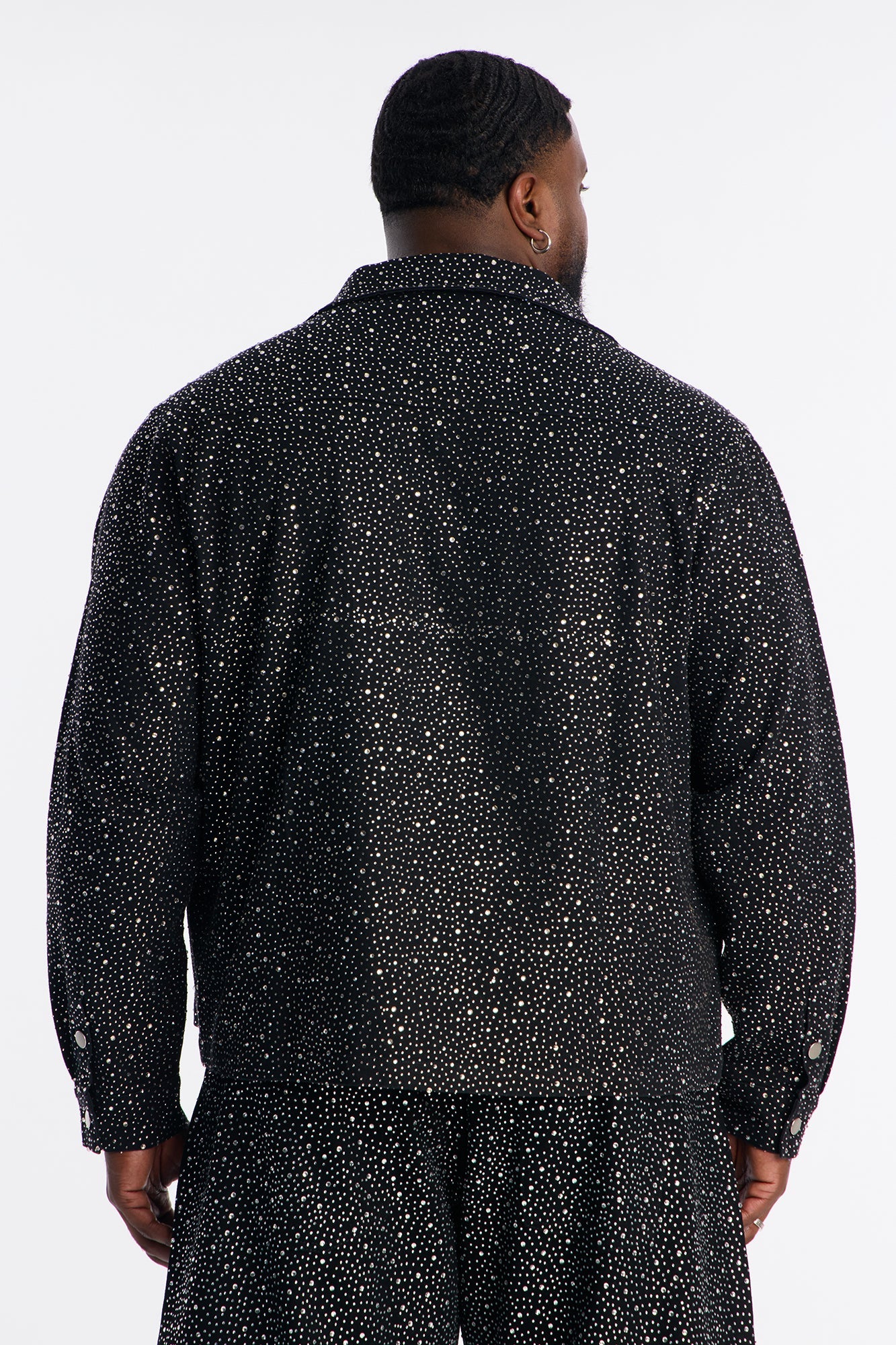 Iced Obsidian Button Up - Black