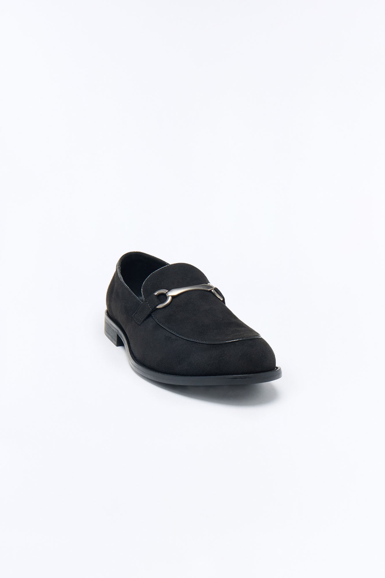 Classic Slip On Metal Detail Loafer - Black