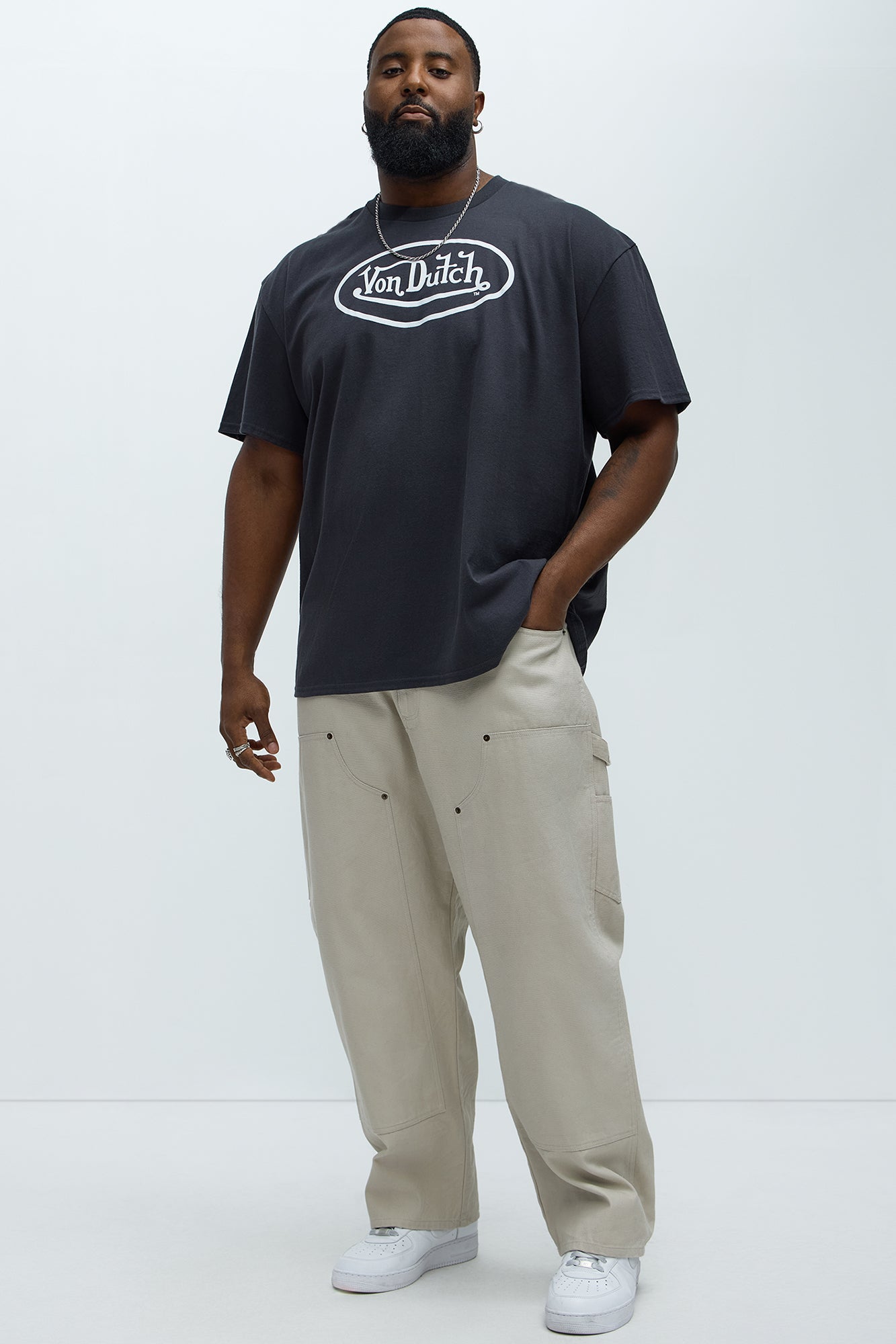 Von Dutch Logo Short Sleeve Tee - Charcoal