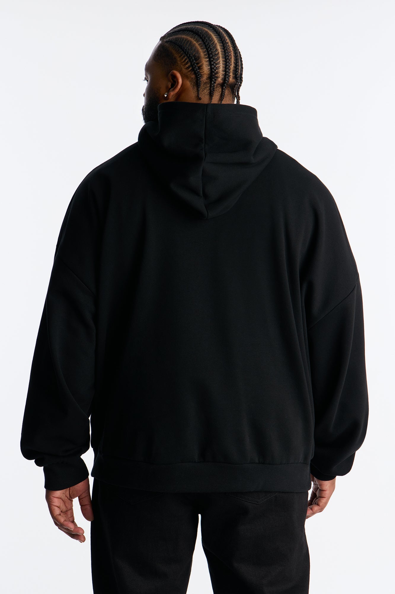 Always And Forever Rhinestone Oversized Hoodie - Black