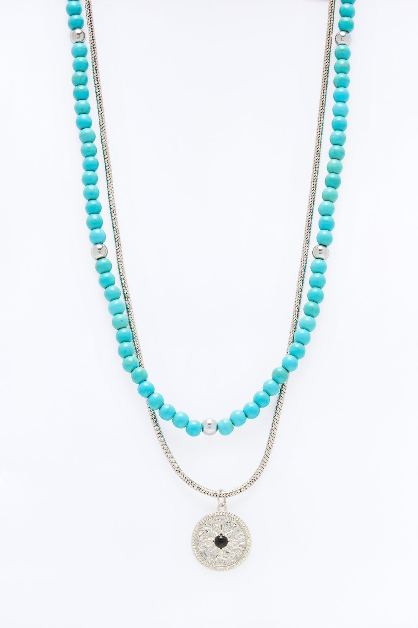 Good Vibes Only Necklace Set - Silver