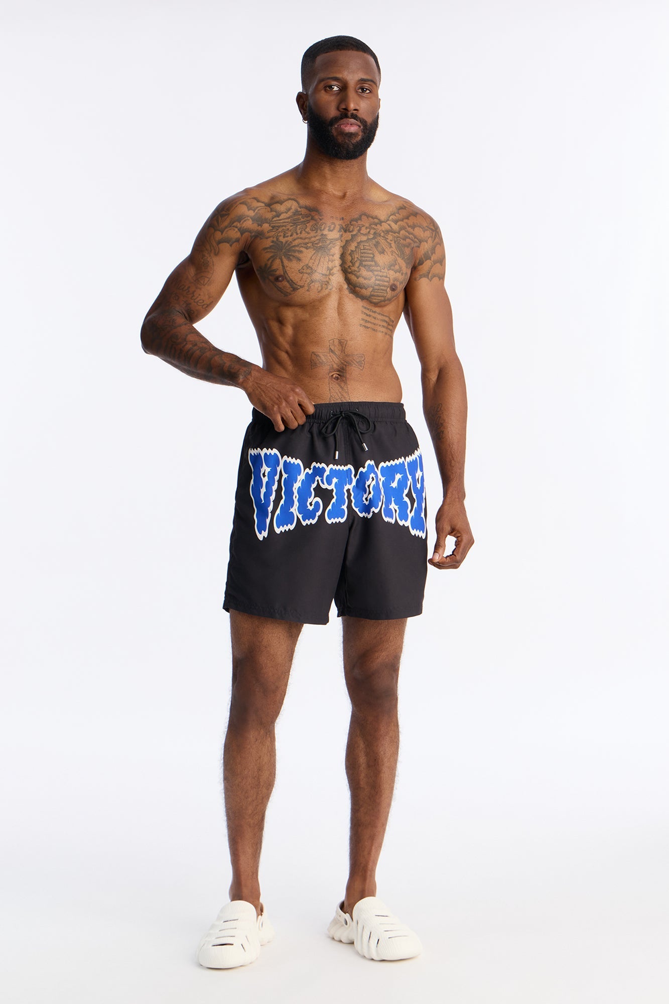 Victory Swim Trunk 7″ - Black/Blue