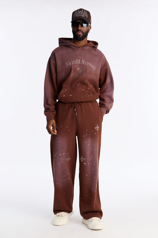 Saints And Sinners Distressed Sweatpants - Brown