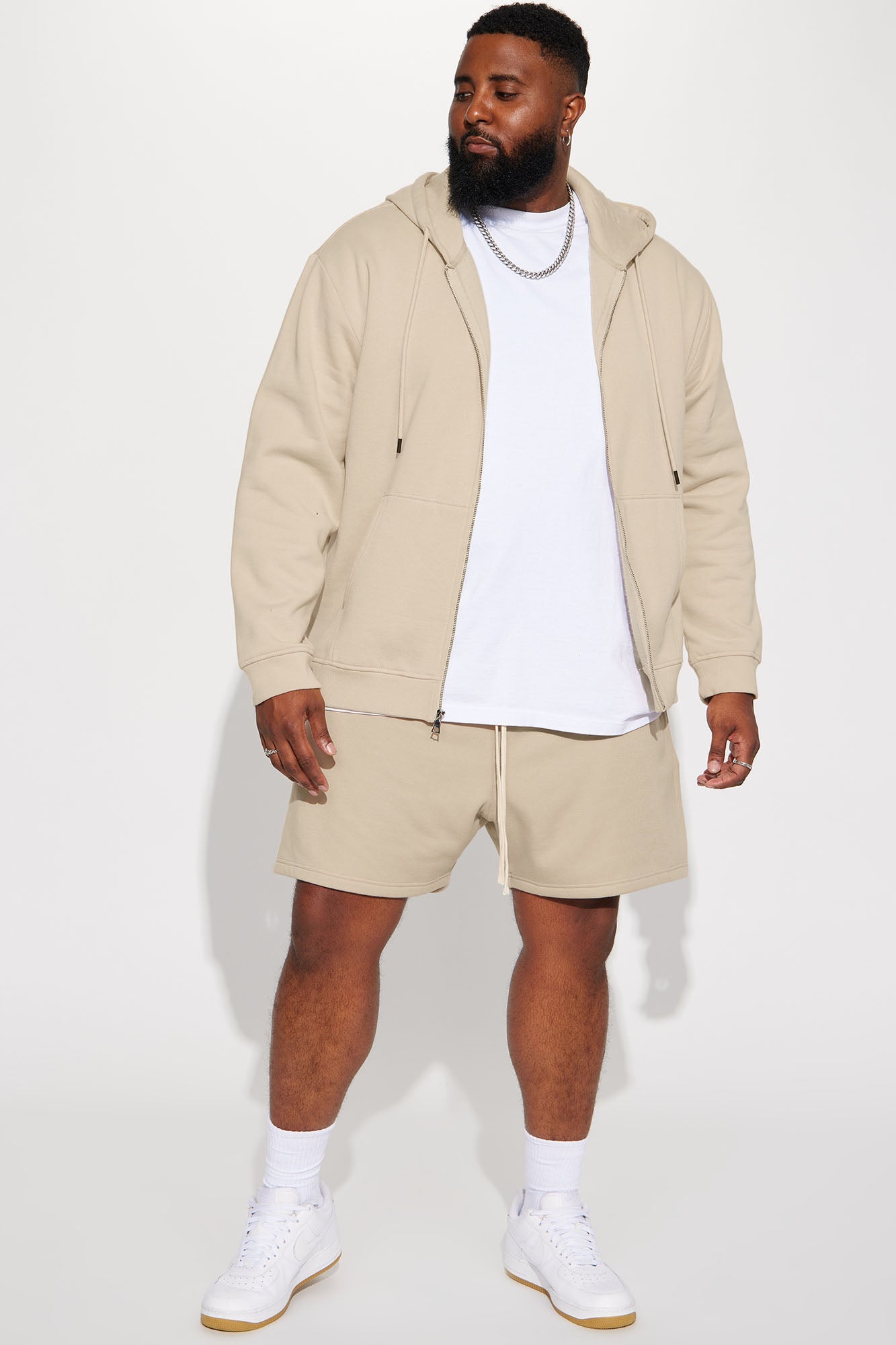 Tyson Oversize Heavyweight Sweat Shorts - Taupe