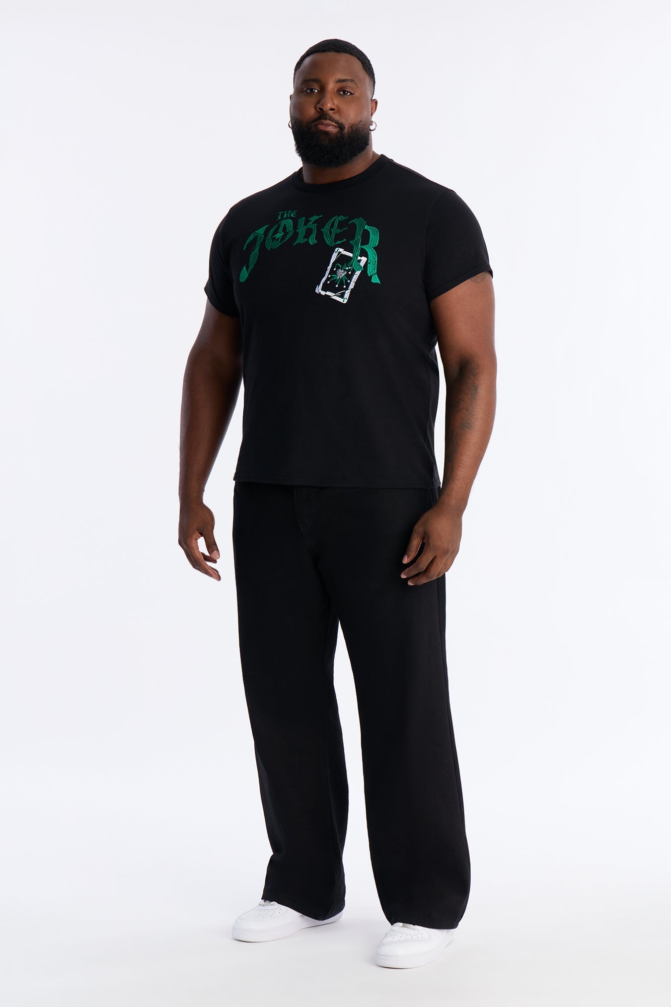 The Joker Embroidered Short Sleeve Tee - Black