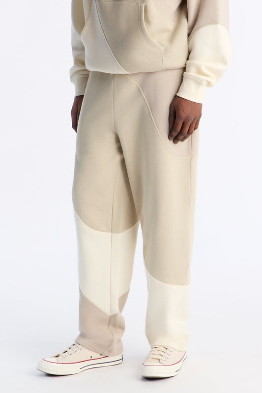 Neapolitan Paneled Straight Sweatpants - Taupe