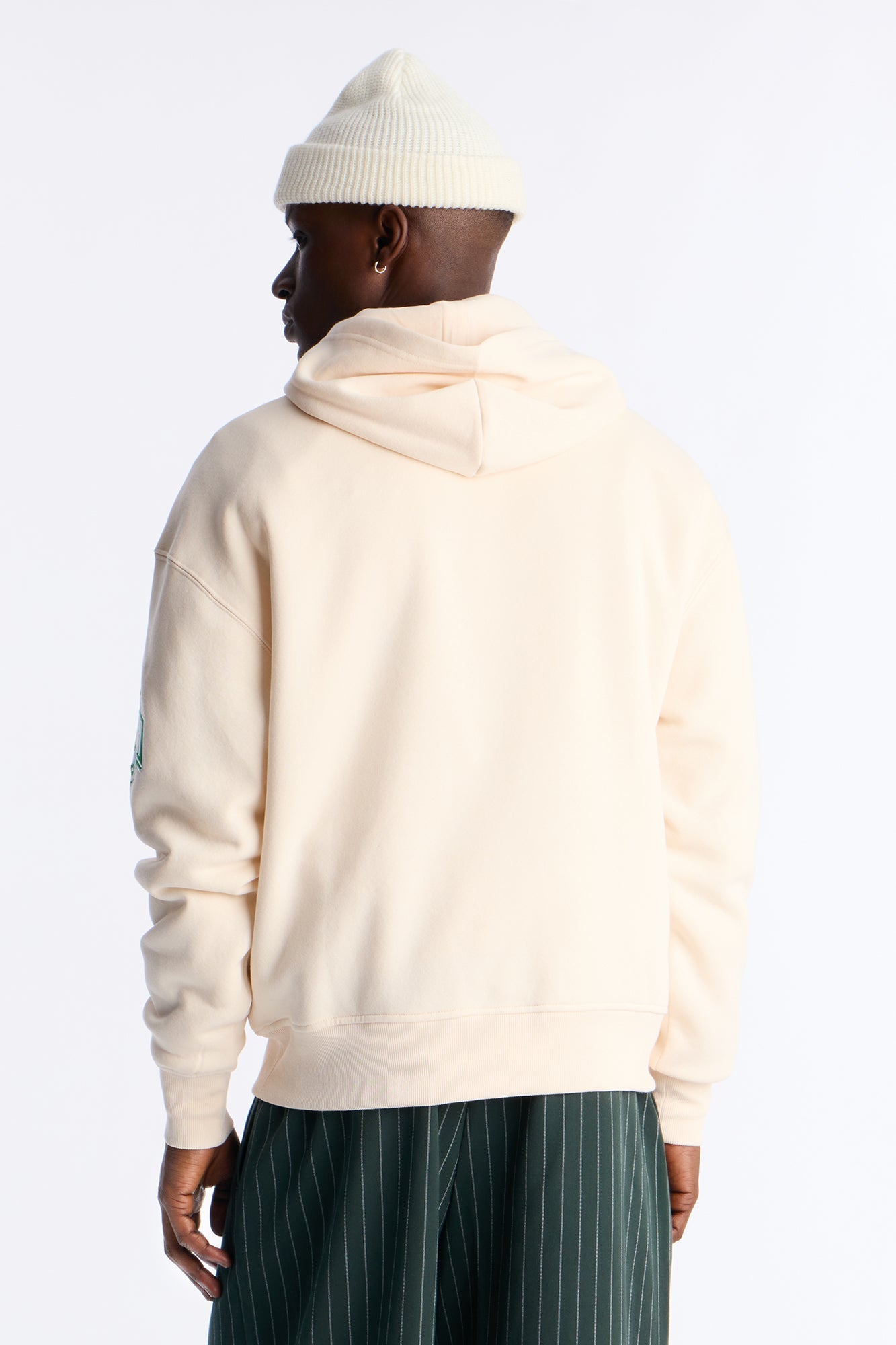 Celtics Embroidered Oversized Hoodie - Cream