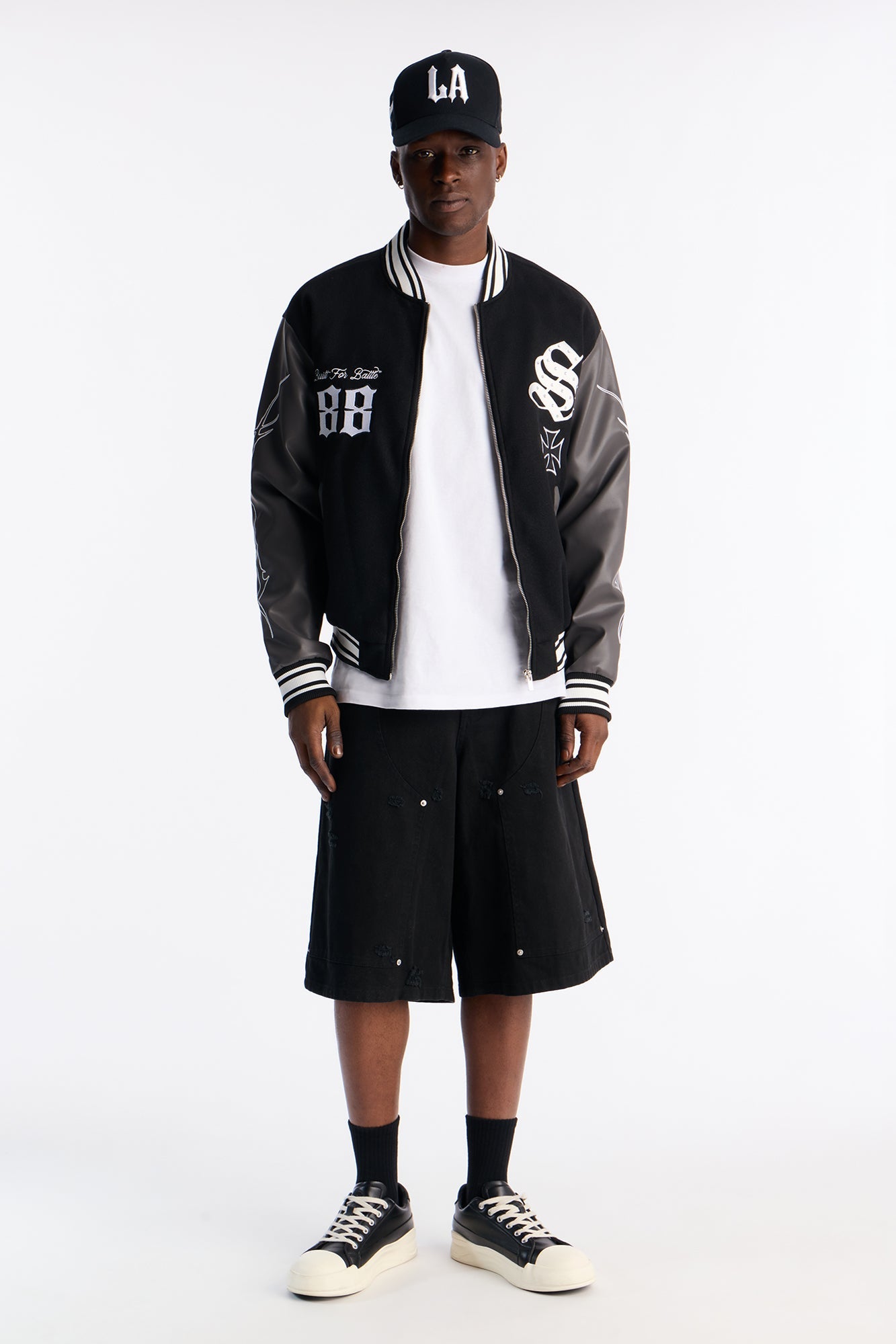 Baggy Mirage Zone Paneled Short - Black