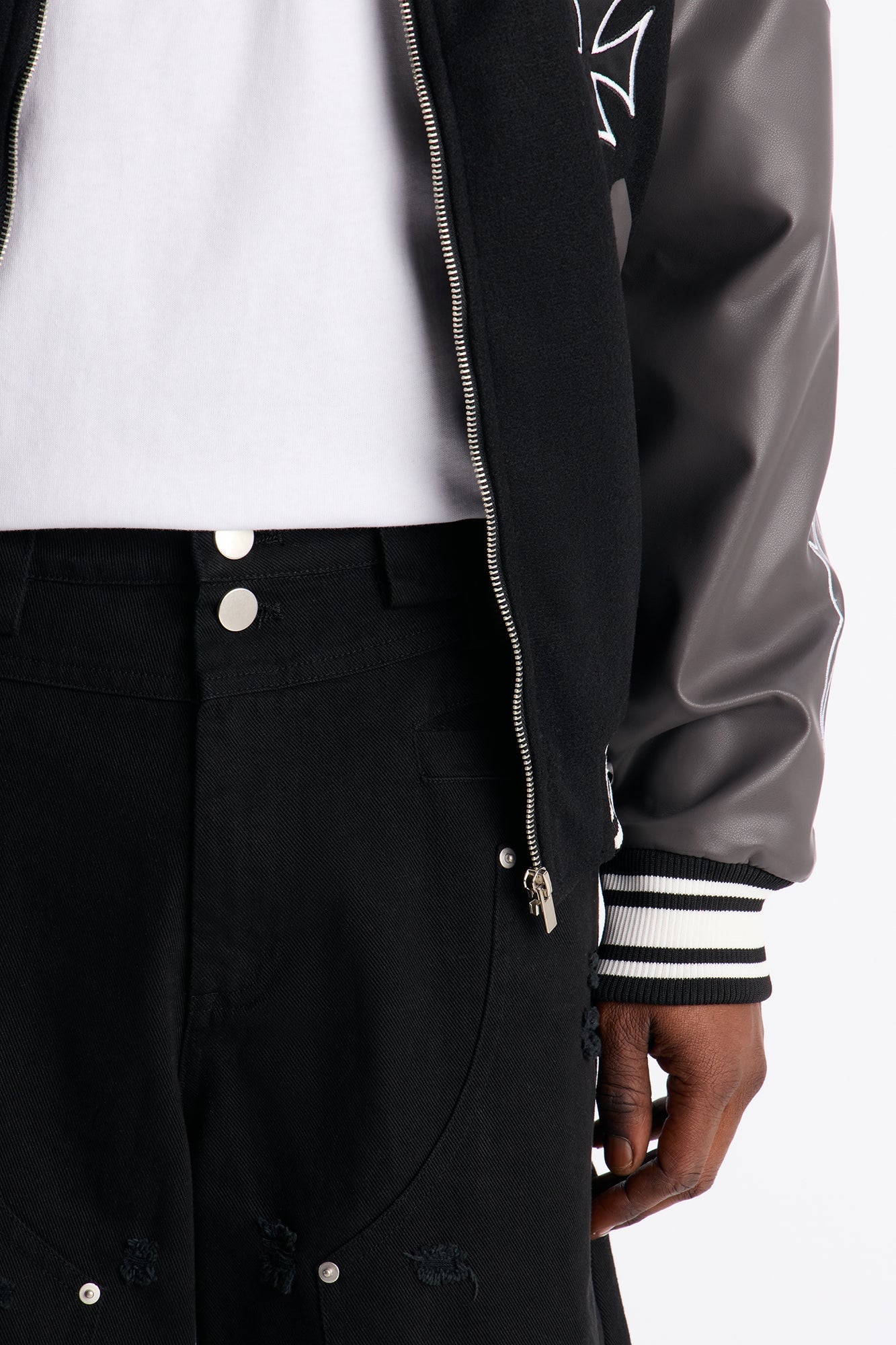 Baggy Mirage Zone Paneled Short - Black