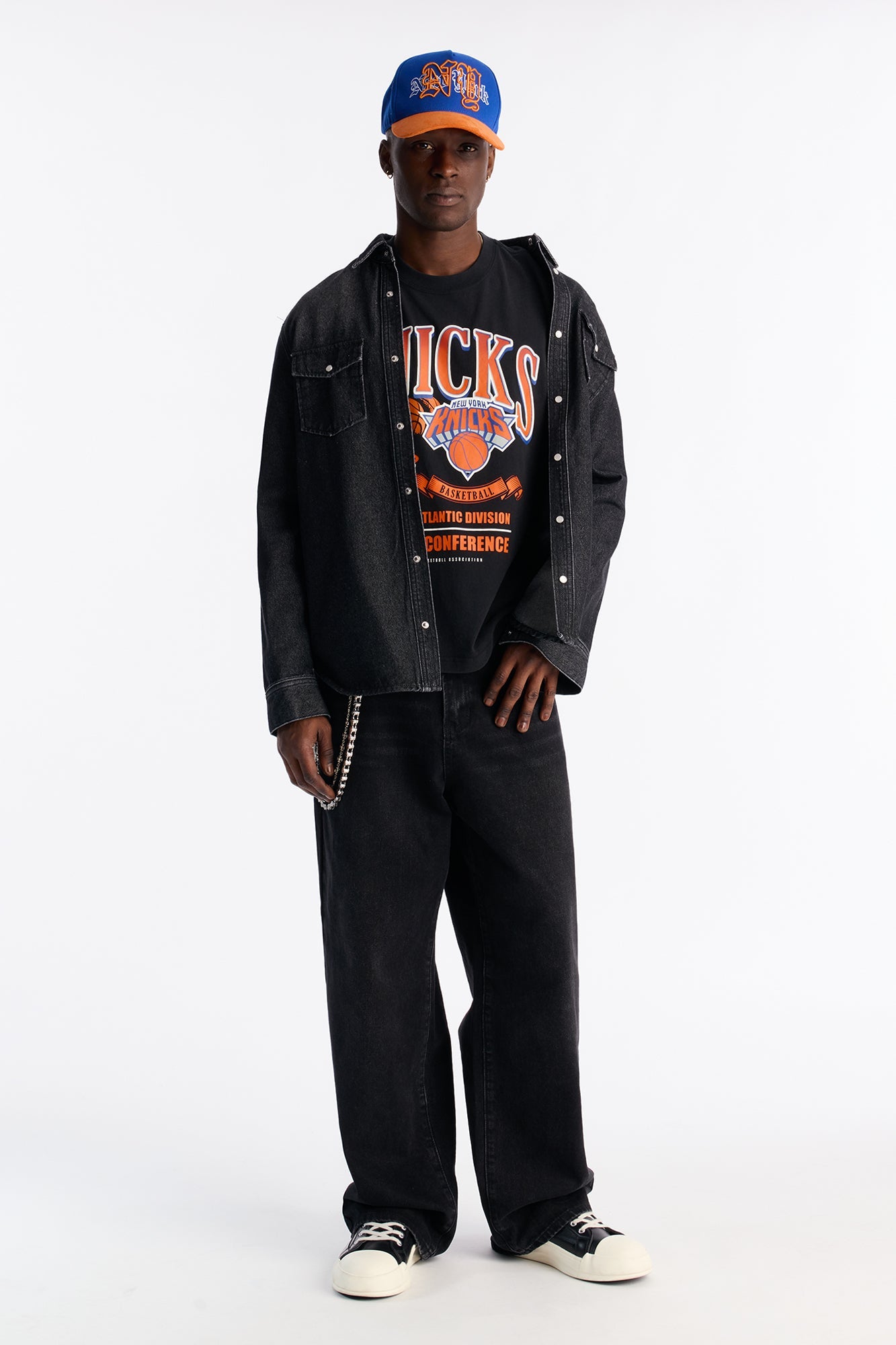 Knicks For The City Short Sleeve Tee - Black Wash