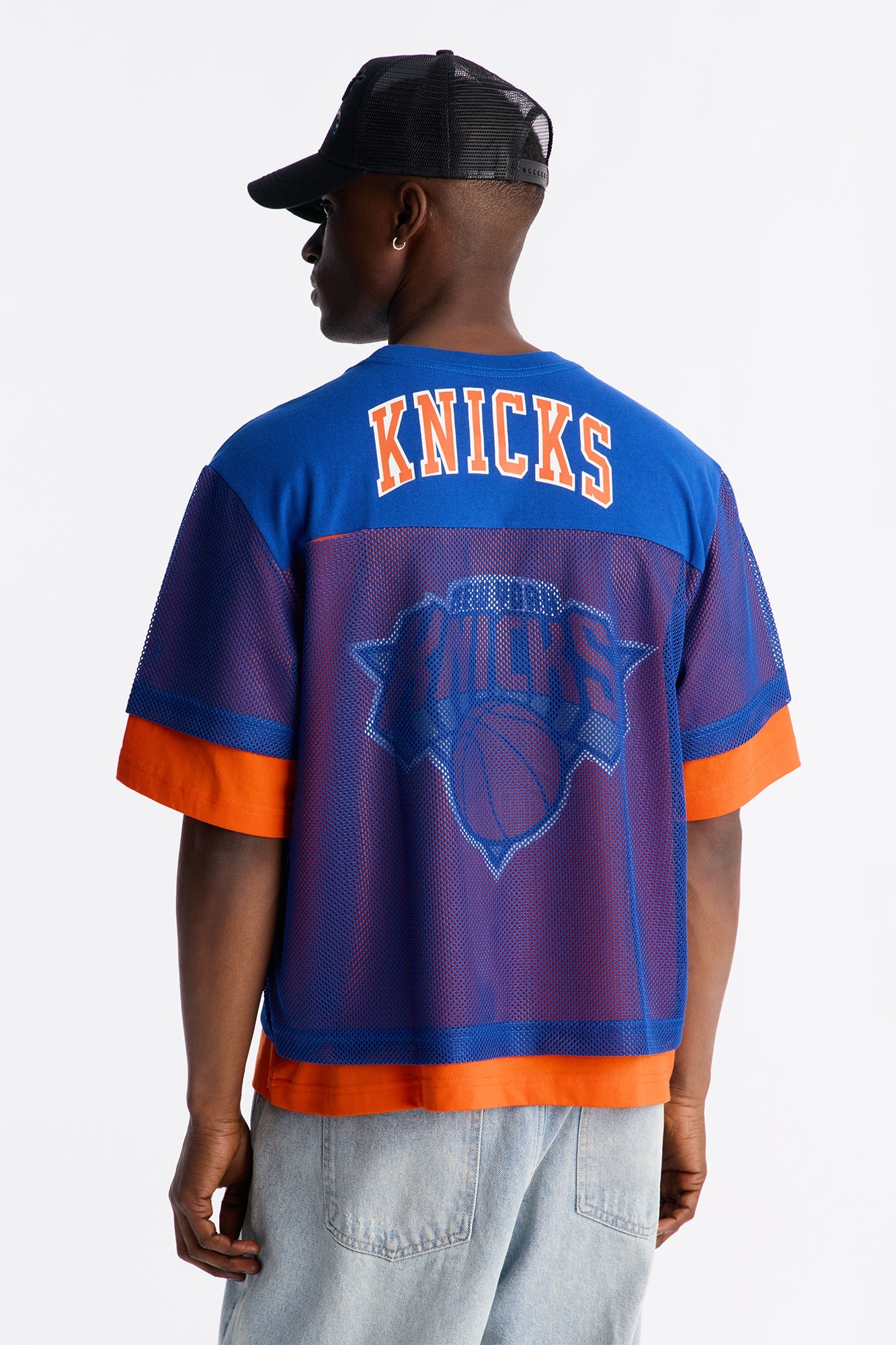 Knicks Lay Up Jersey Mesh Top - Royal