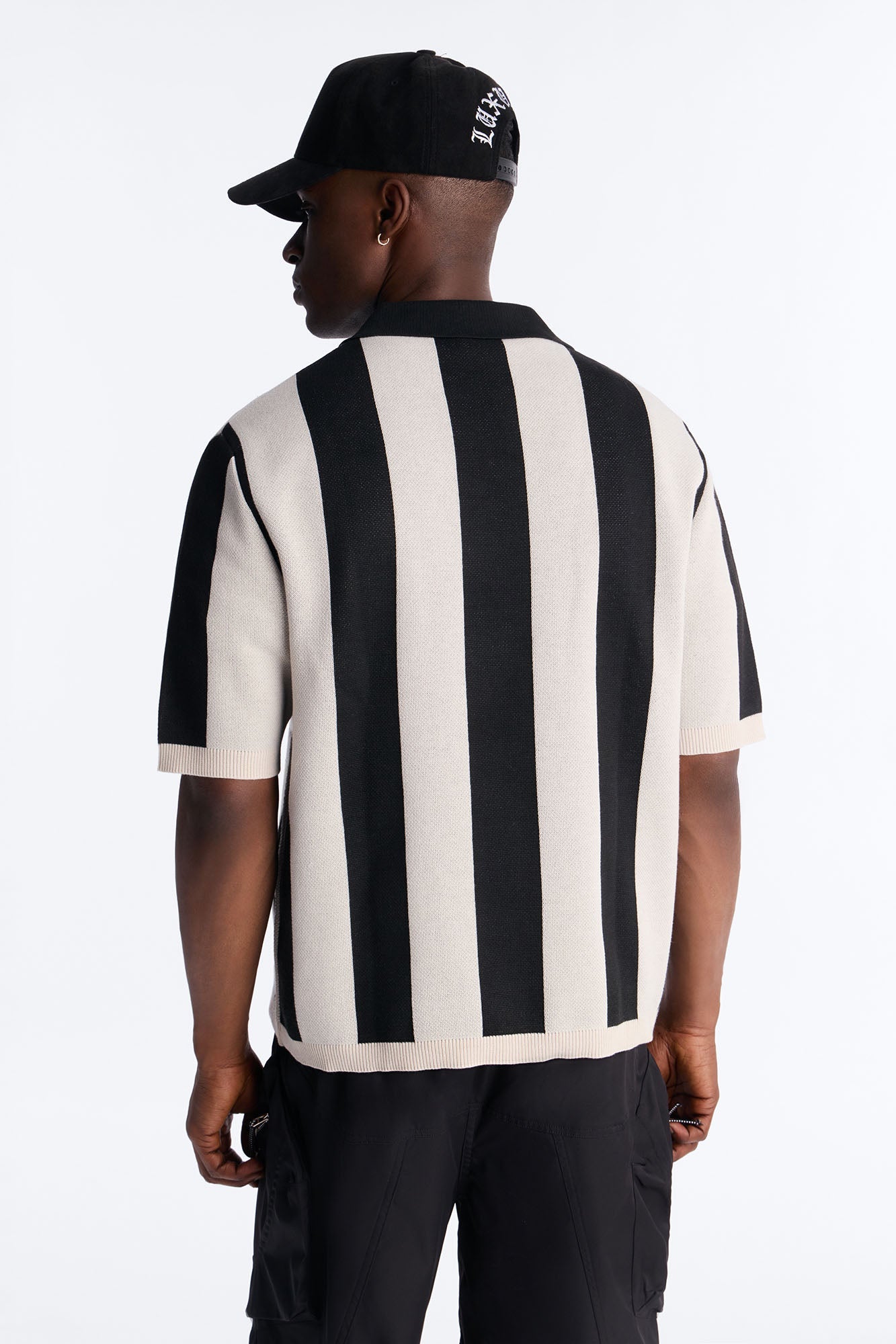 Apex United Johnny Collar Knit Top - Black/combo