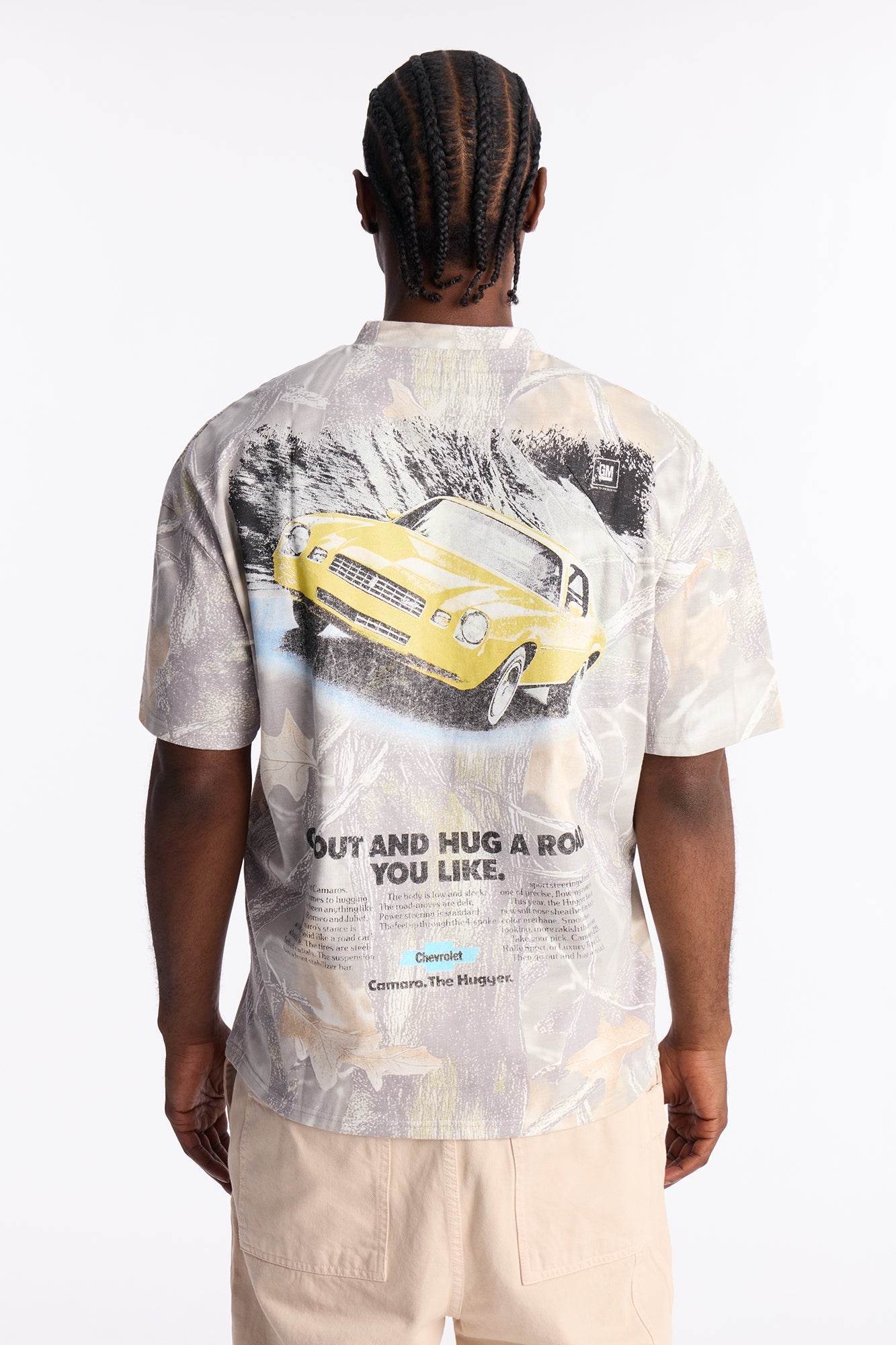 Chevy Camaro Woodland Camo Short Sleeve Tee - Camouflage