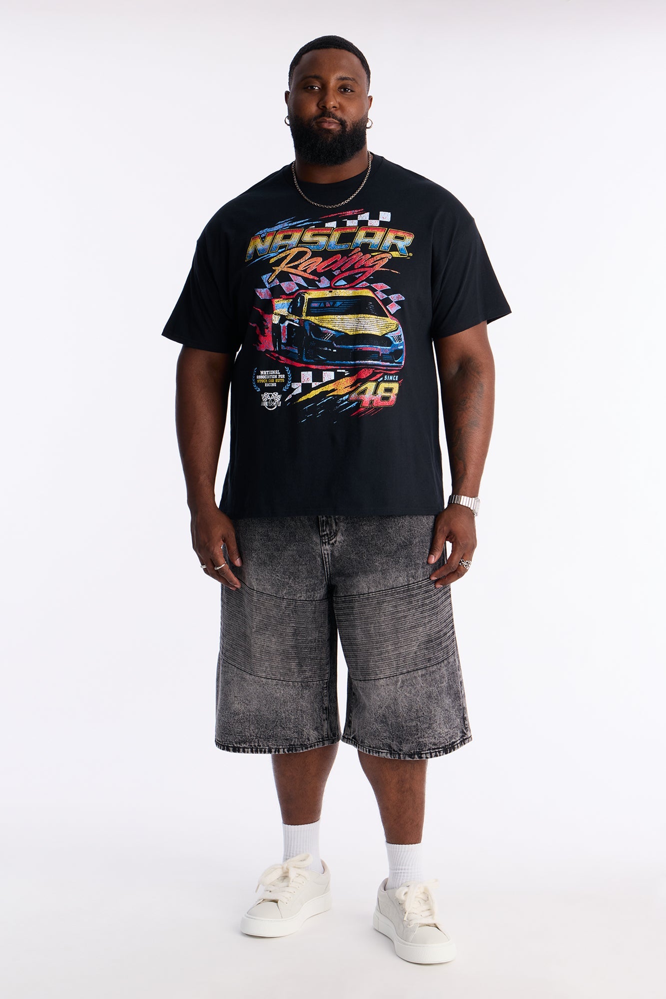 Nascar Vintage Racing Short Sleeve Tee - Black